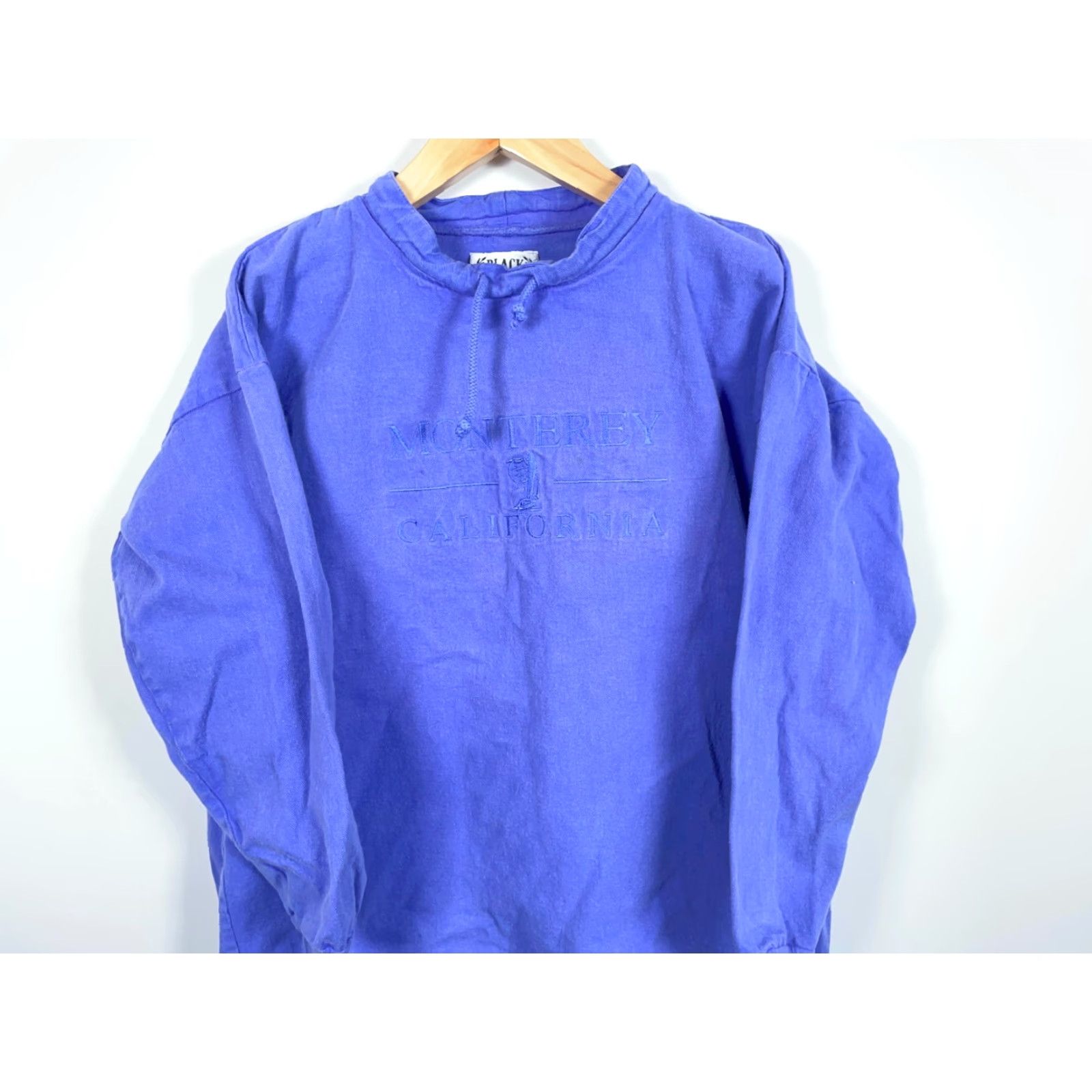 Denime VINTAGE Black Box Sweatshirt Denimi Denim Oversized 90s Periwinkle Monterrey California Mens L Blue Embroidered Oversized Pullover Size US L / EU 52-54 / 3 - 4 Thumbnail