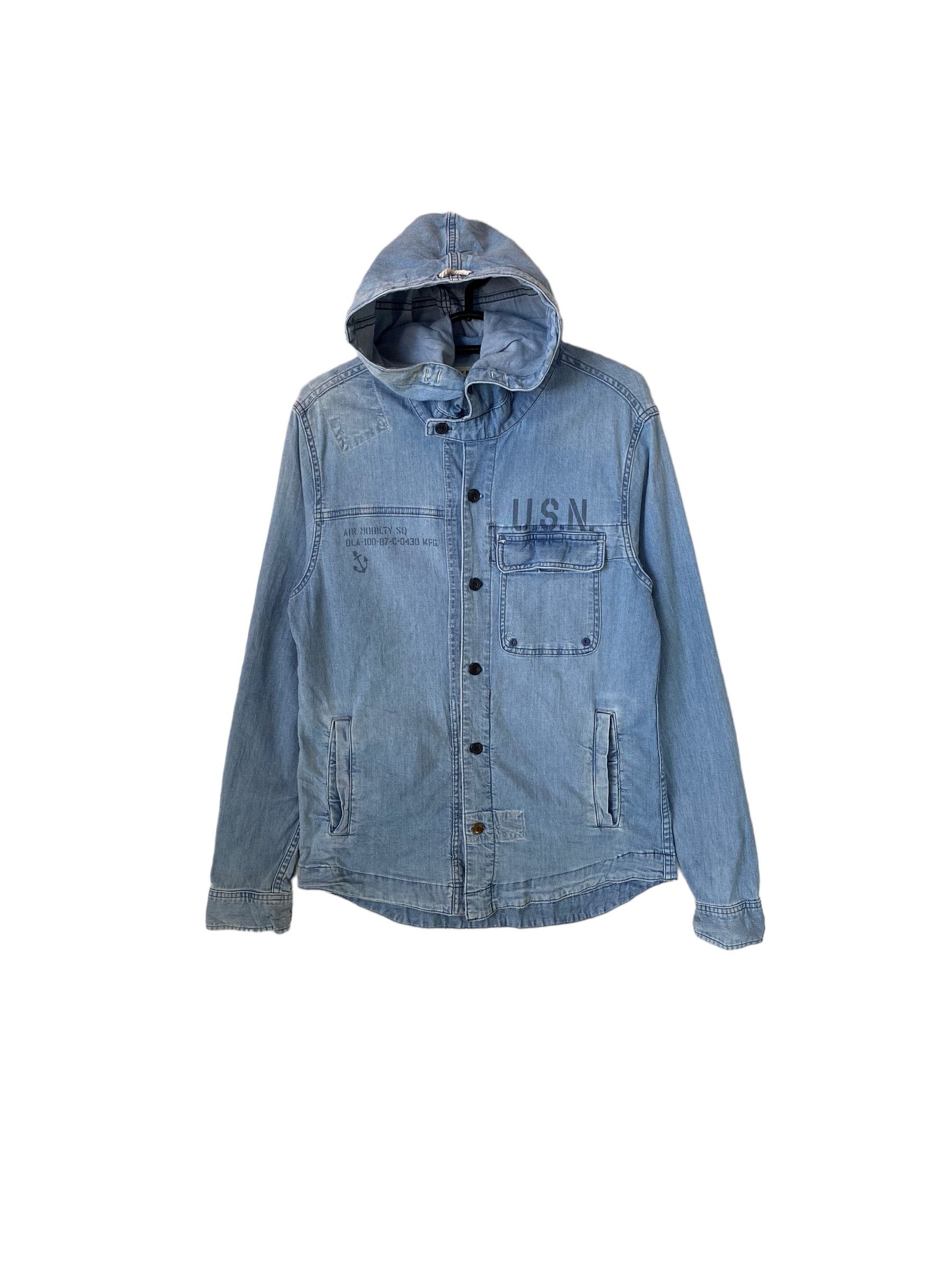 Avirex Avirex United states navy chambray hoodie jacket Size US S / EU 44-46 / 1 - 1 Thumbnail