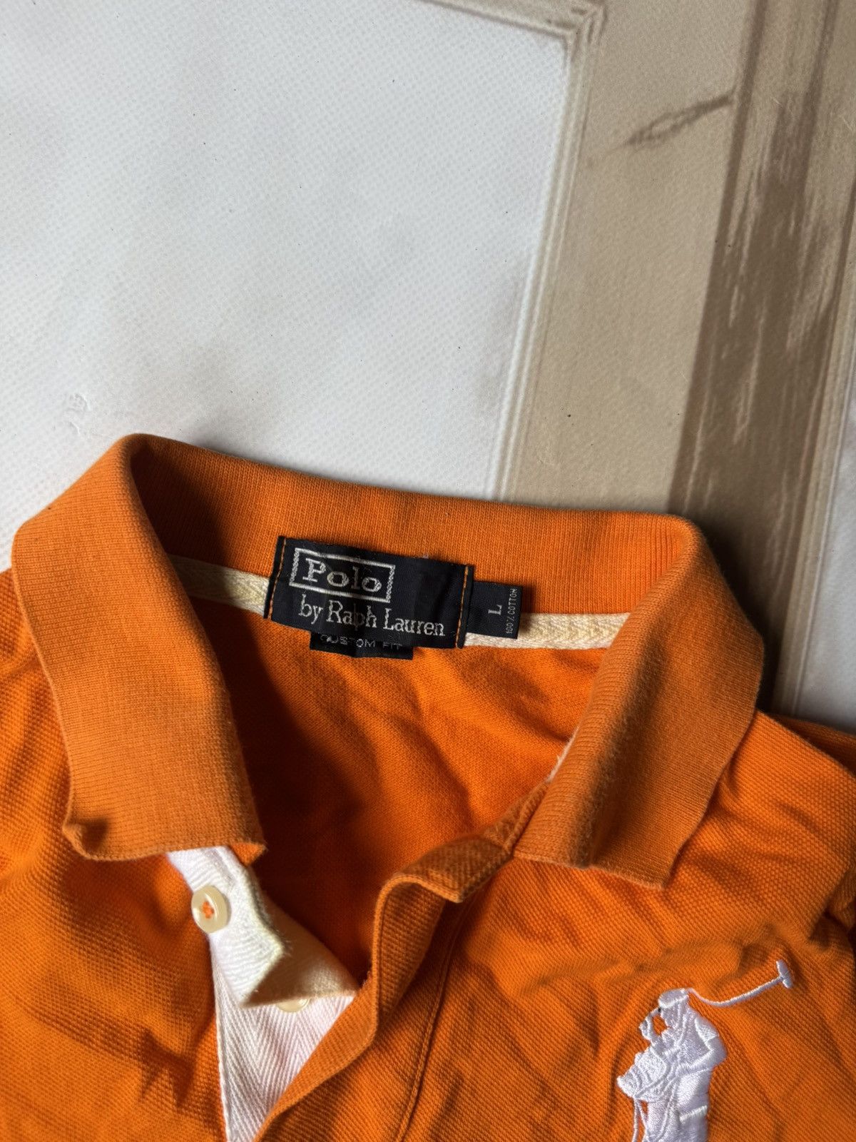 Polo Ralph Lauren Polo Ralph Lauren Big Pony Mesh Polo - Bright Orange Size US L / EU 52-54 / 3 - 4 Thumbnail