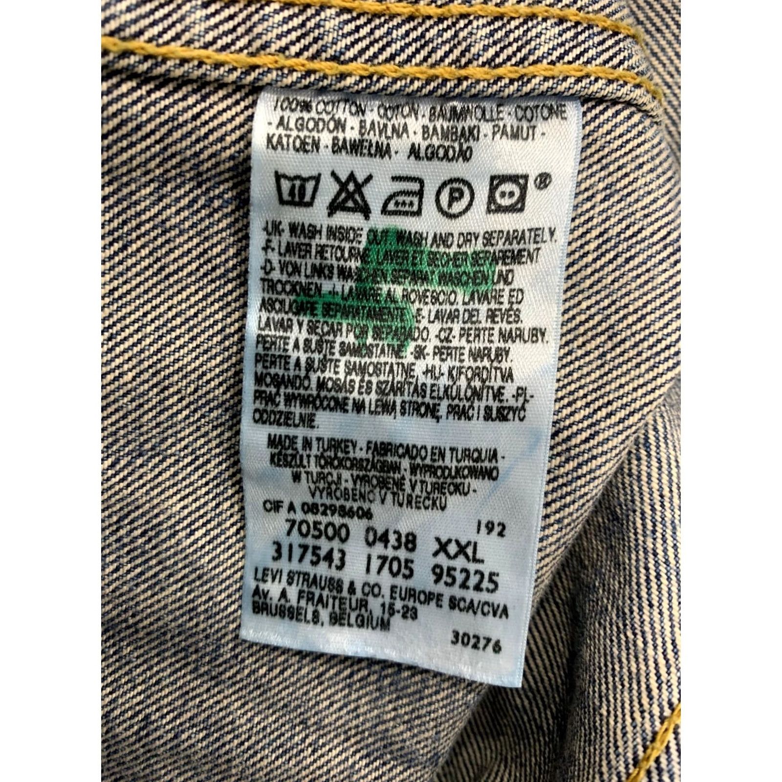 Levi's VINTAGE Levi’s 70500 Denim Trucker Jacket XXL Blue Classic Men Shirt Size US 39 - 4 Thumbnail