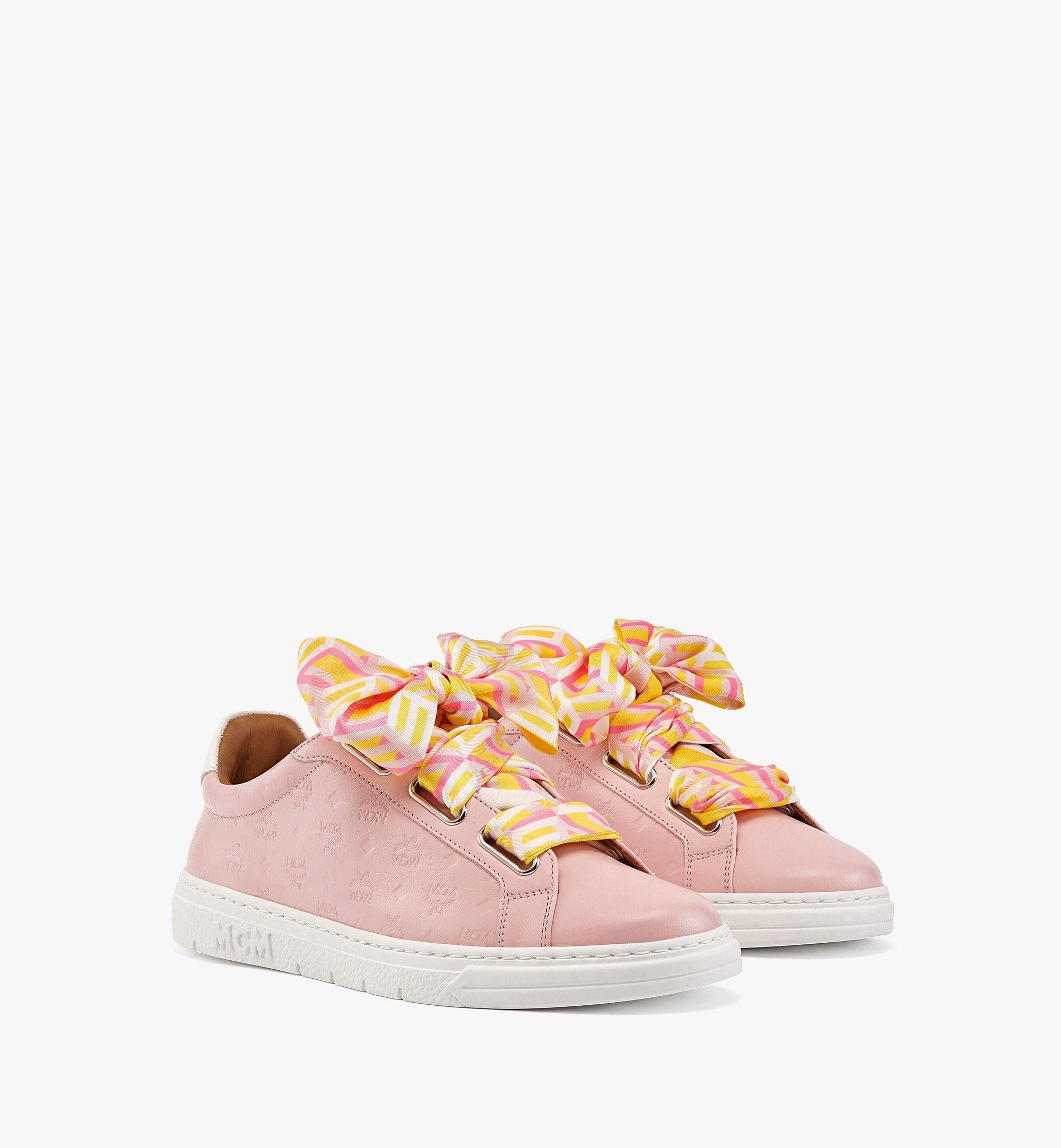 MCM o1y1125 Low-Top Sneakers in Light Pink/White Size US 7 / IT 37 - 1 Thumbnail