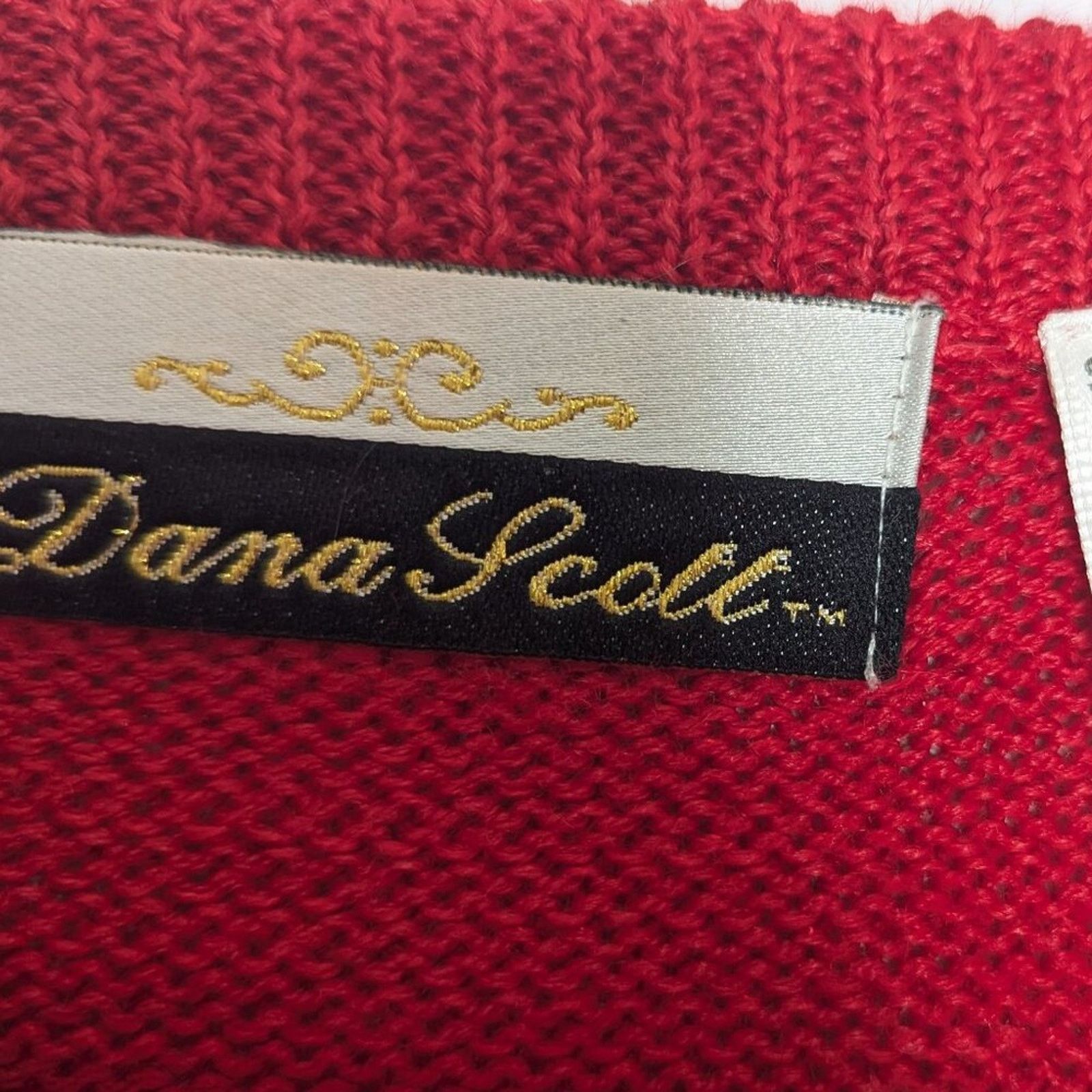 Vintage Vintage Dana Scott Red Long Sleeve Beaded Button Up Cardigan Size S / US 4 / IT 40 - 4 Thumbnail