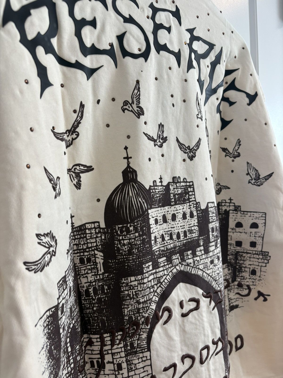 Other Reserve Kingdom Of God Embroidered (Bone) Mens Size S TShirt Size US S / EU 44-46 / 1 - 8 Thumbnail