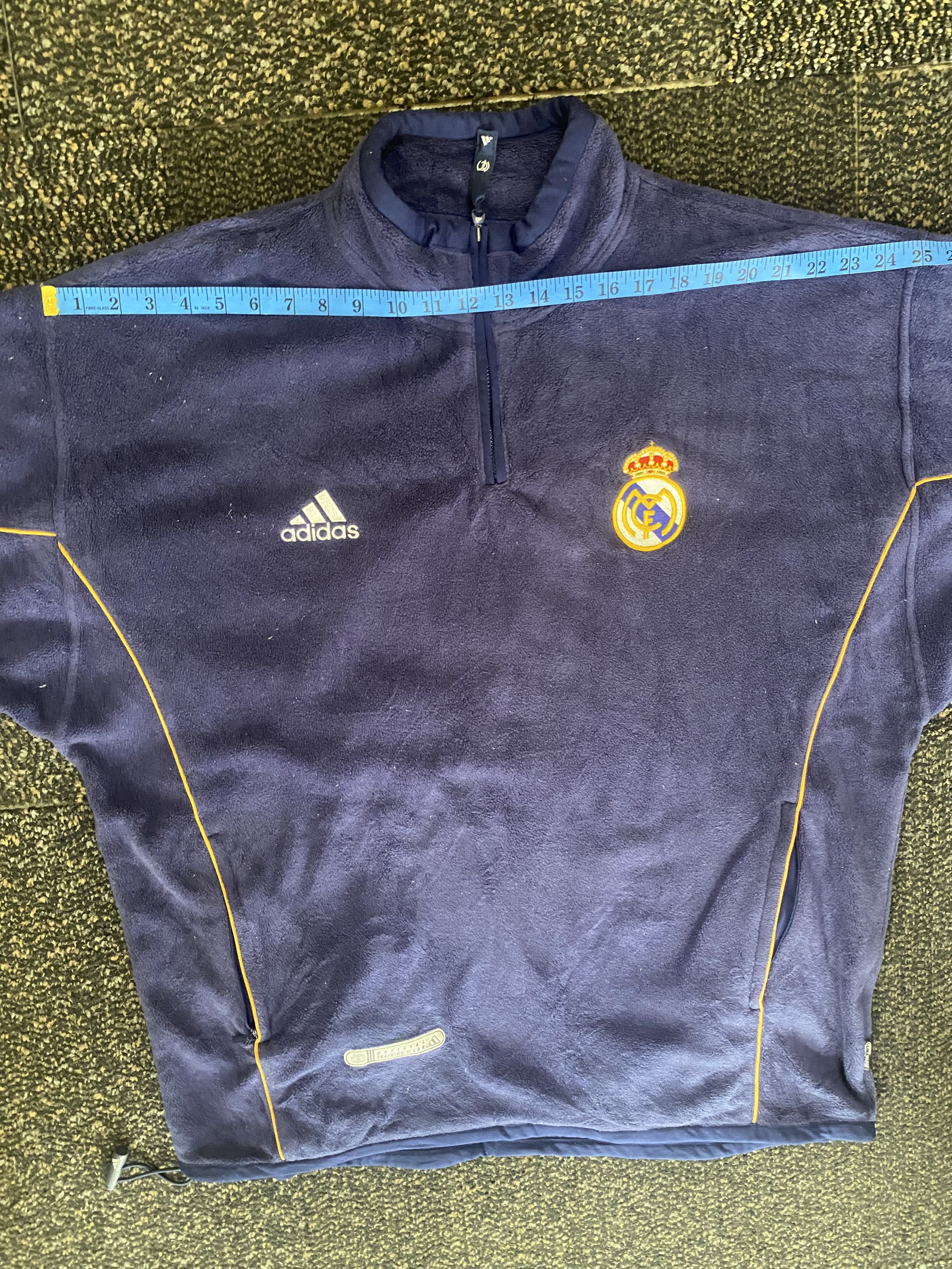 Adidas × Vintage Adidas Real Madrid fleece zipped Size US XL / EU 56 / 4 - 7 Thumbnail