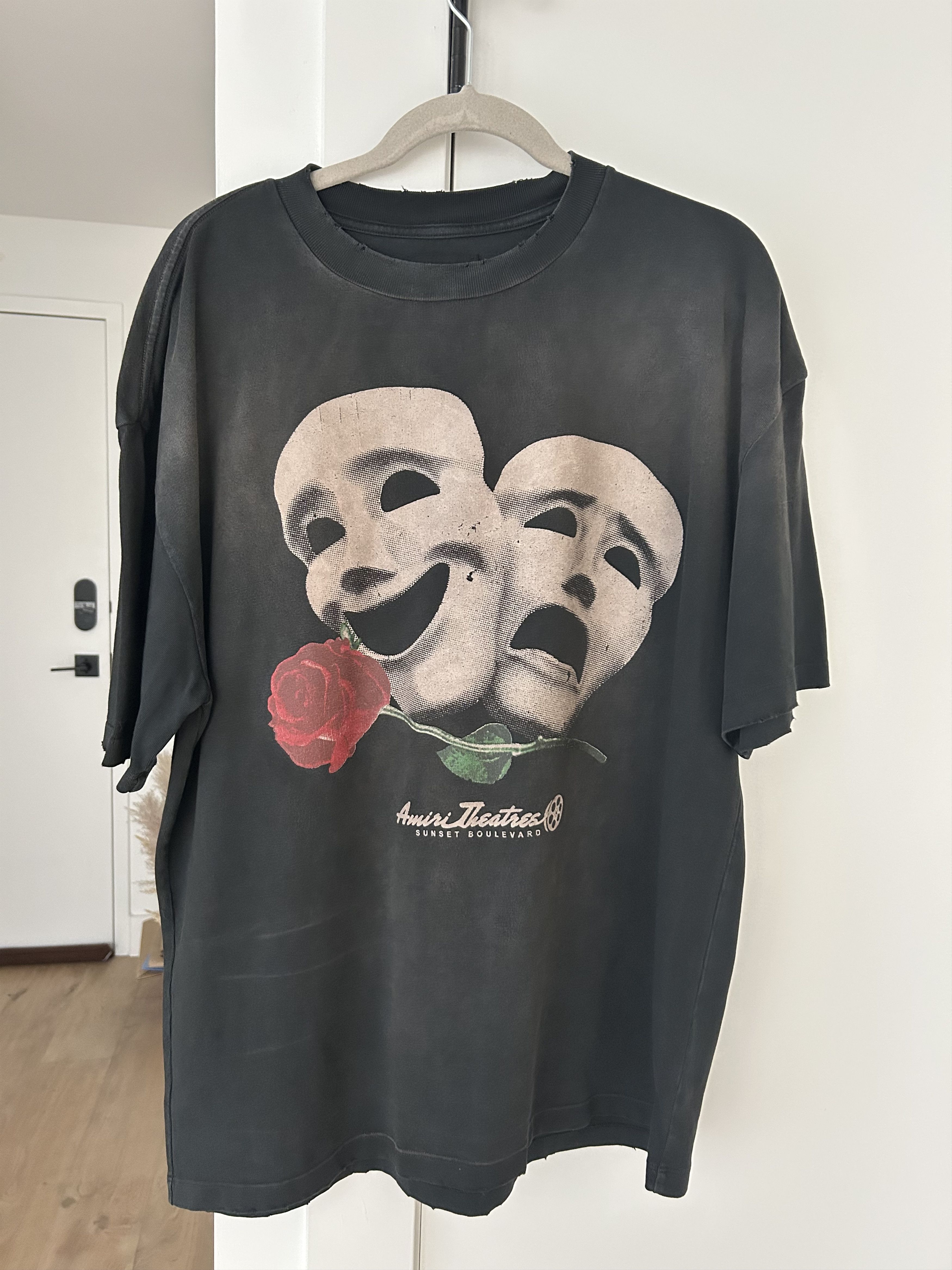Amiri Theater Masks Oversized Tee - Black