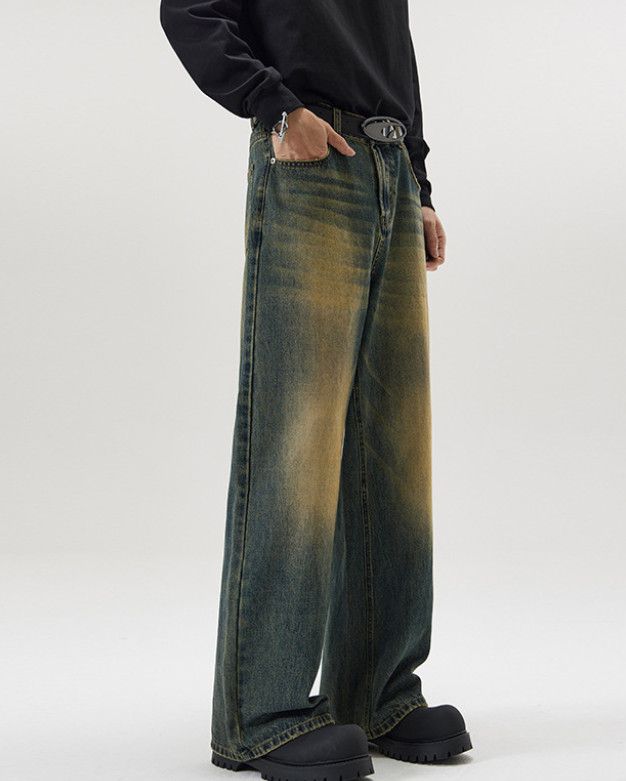 Vintage Men's American street washed distressed cleanfit loose jeans Size US 32 / EU 48 - 3 Thumbnail