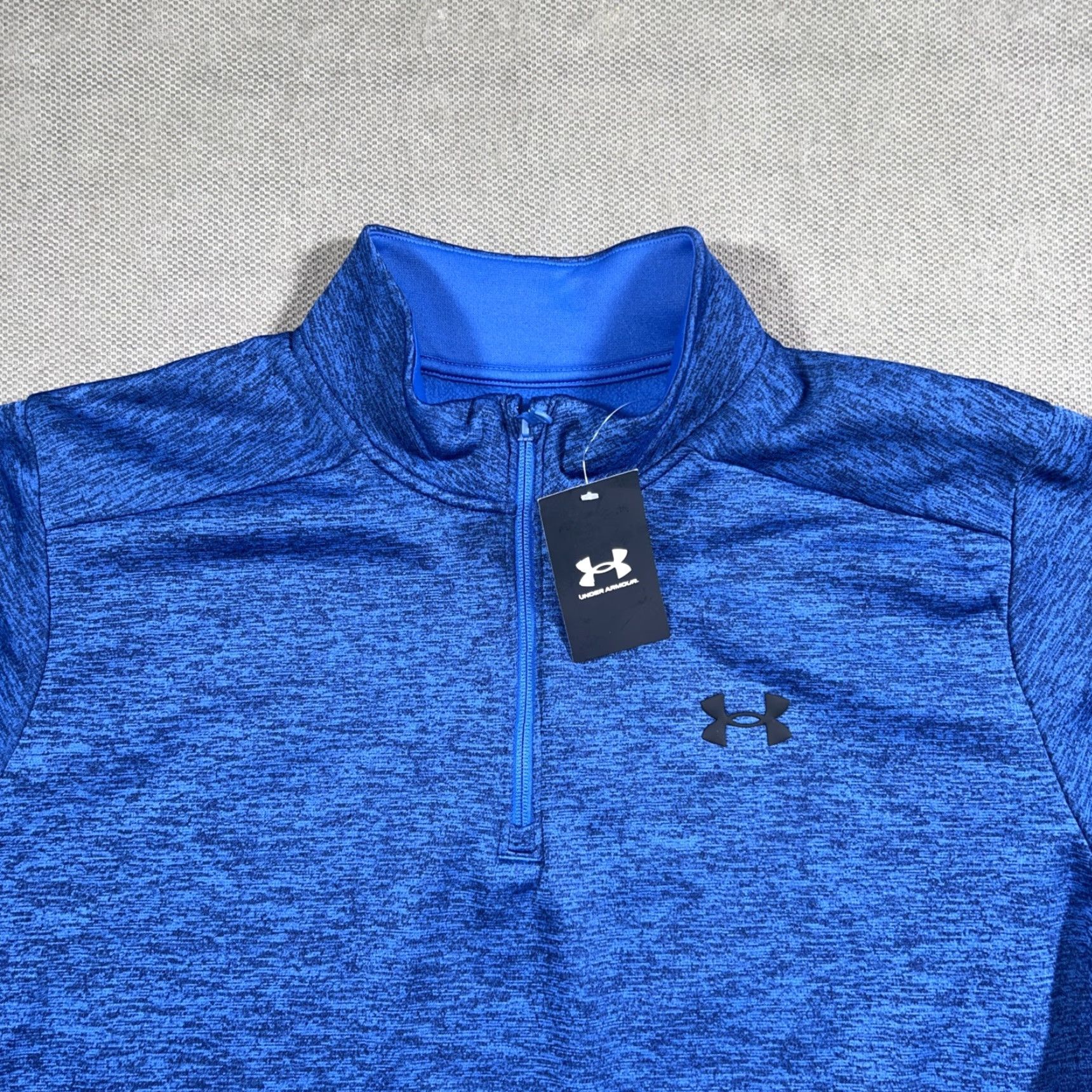 Under Armour Under Armour Sweatshirt Long Sleeve Pullover XXL Blue Fleece Twist Logo Size US XXL / EU 58 / 5 - 3 Thumbnail