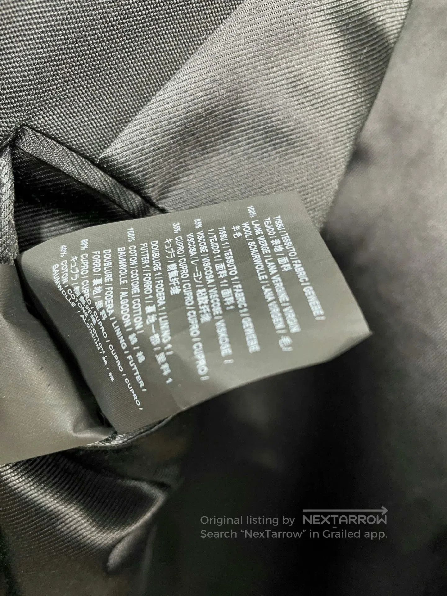 Saint Laurent Paris SAINT LAURENT Men's Black Wool Coat. Size US S / EU 44-46 / 1 - 9 Thumbnail