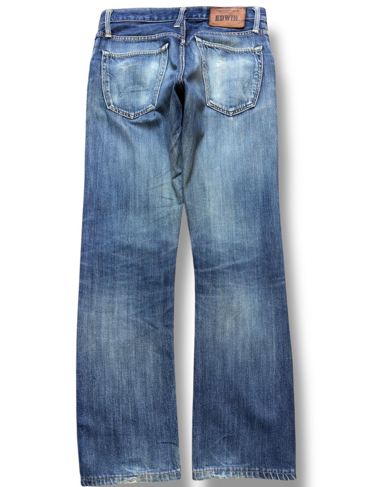 Edwin Vintage Edwin EJP03 Whiskers Grunge Distressed Denim Size US 31 - 3 Thumbnail
