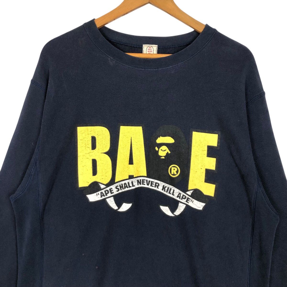 Bape Vintage A Bathing Ape Bape Crewneck Sweatshirt Size US L / EU 52-54 / 3 - 5 Thumbnail