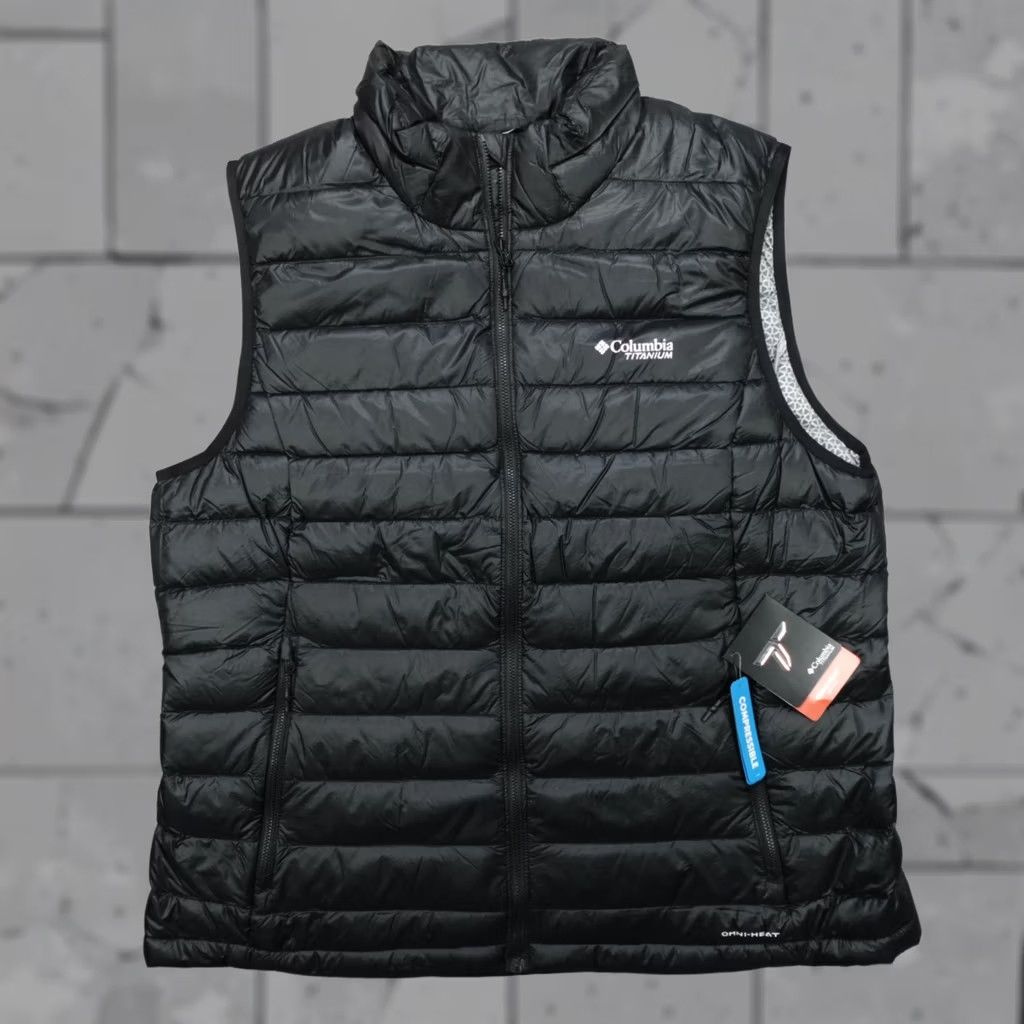 Vintage Columbia Down VEST Jacket Women's 2XL Omni-Heat PACKABLE Black Size XXL / US 16-18 / IT 52-54 - 1 Thumbnail