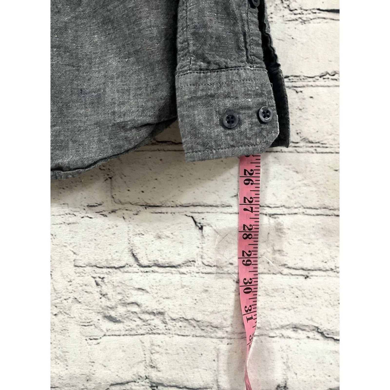Ecko Unltd. Ecko Unltd. Shirt Men S Long Sleeve Gray Cotton Button-Up Solid Casual Color Gray Size US S / EU 44-46 / 1 - 3 Thumbnail