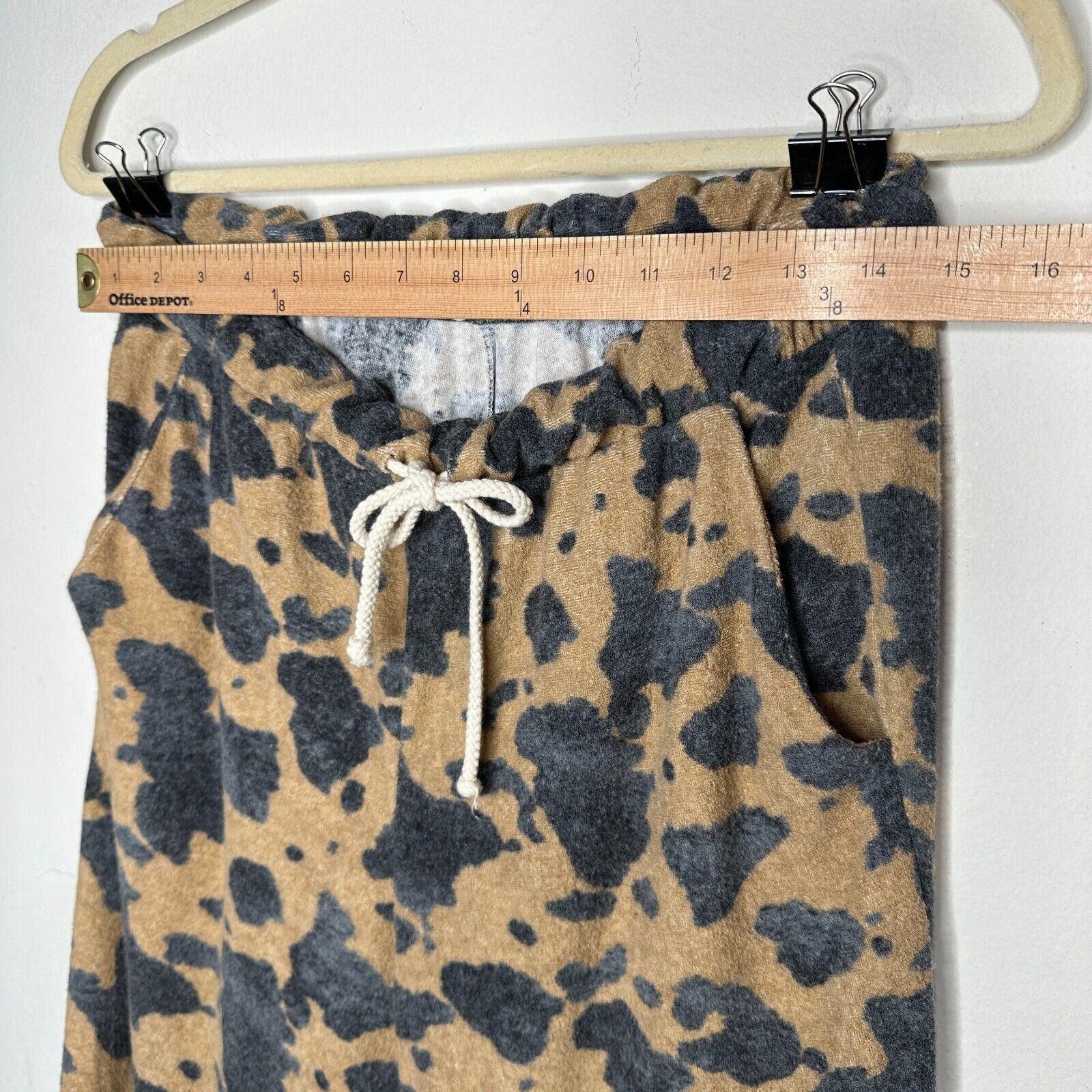 Other Entro Tan Black Cheetah Drawstring Jogger Pants Pockets L Size 34" / US 12 / IT 48 - 13 Thumbnail