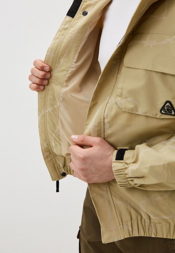 Huf HUF Barbed Wire Jacket Beige Hooded Streetwear UtilityJacket Size US L / EU 52-54 / 3 - 21 Thumbnail