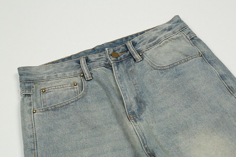 Japanese Brand × Jean Straight loose casual knee washed jeans y2k Size US 32 / EU 48 - 3 Thumbnail