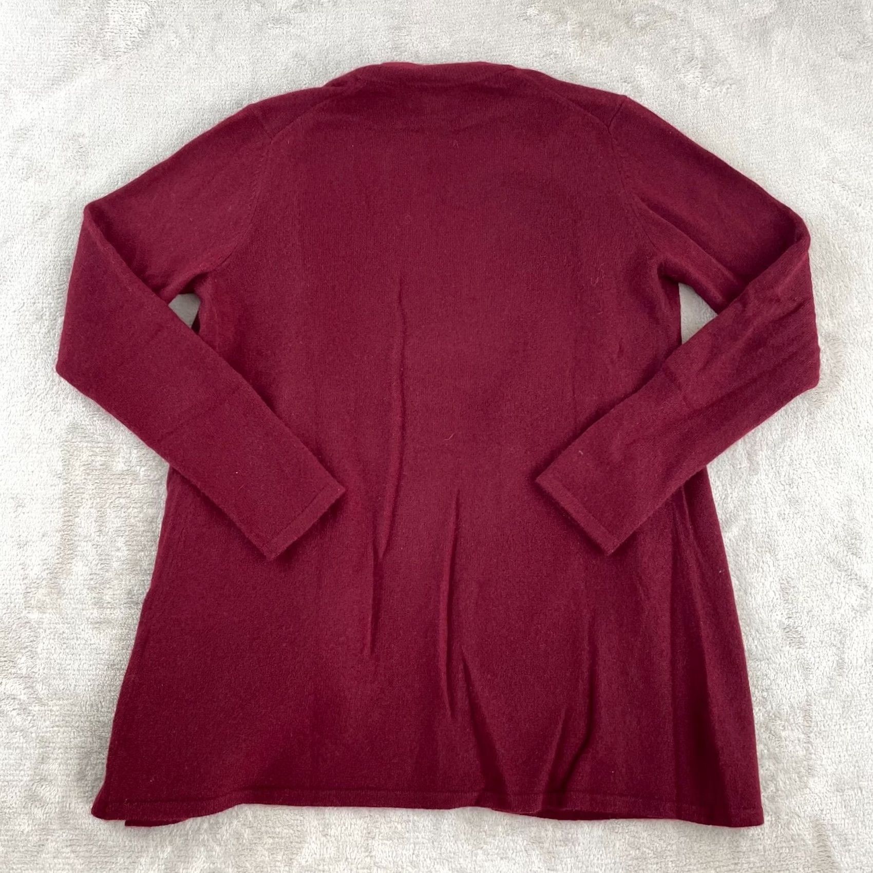 Charter Club Charter Club Duster Sweater Women S Cardigan 100% Cashmere Burgundy NWT 189 NWT Size S / US 4 / IT 40 - 4 Thumbnail