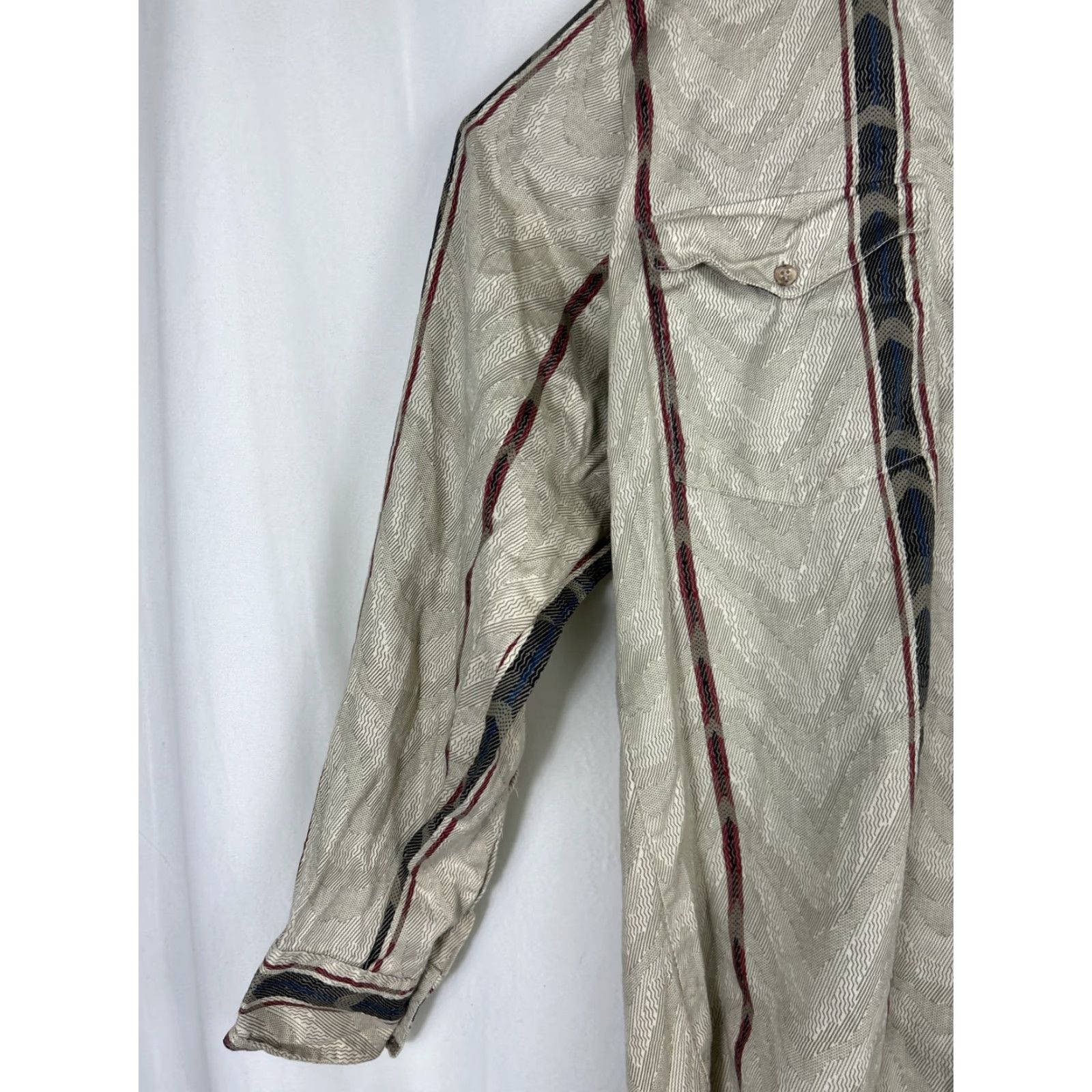 Roper Line Roo Roper Mens Large Striped Western Button-Up Shirt Size US L / EU 52-54 / 3 - 2 Thumbnail