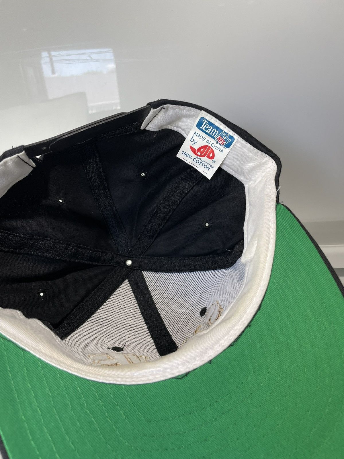 NFL Vintage Saints Hat Script Snapback Black NFL Team 90s Size ONE SIZE - 9 Thumbnail
