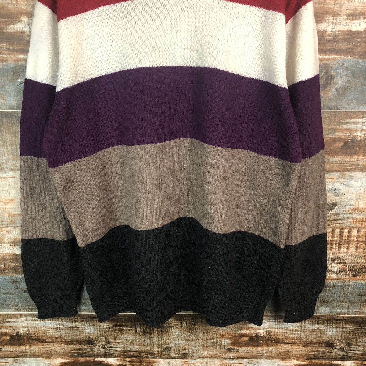 GU × OVER THE STRiPES GU Stripe Red Knitwear #A1903 Size US L / EU 52-54 / 3 - 6 Thumbnail