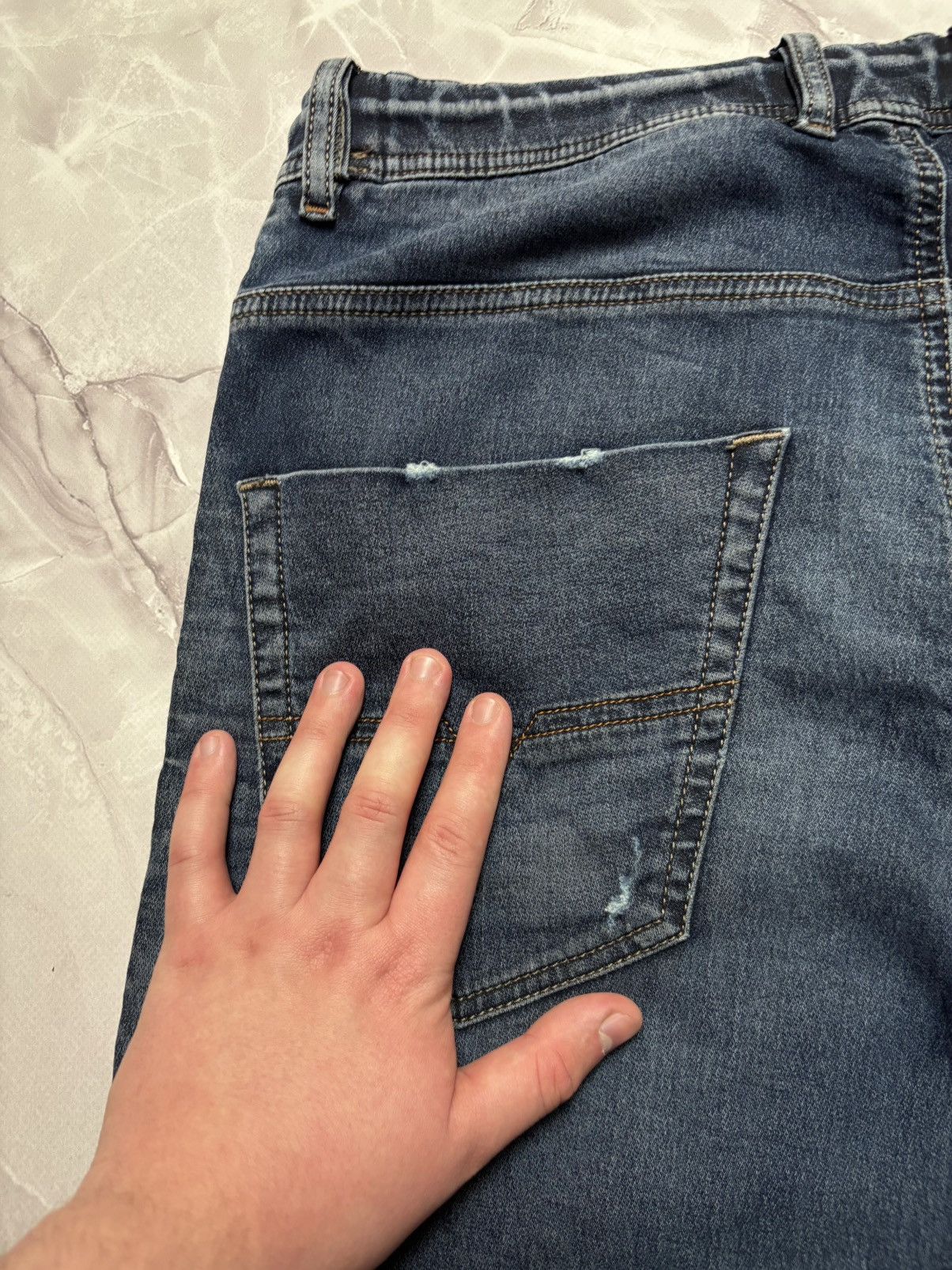 Diesel Diesel Krooley-Ne Jogg Jeans Denim Sweatpants Blue Mens 30 Size US 30 / EU 46 - 13 Thumbnail