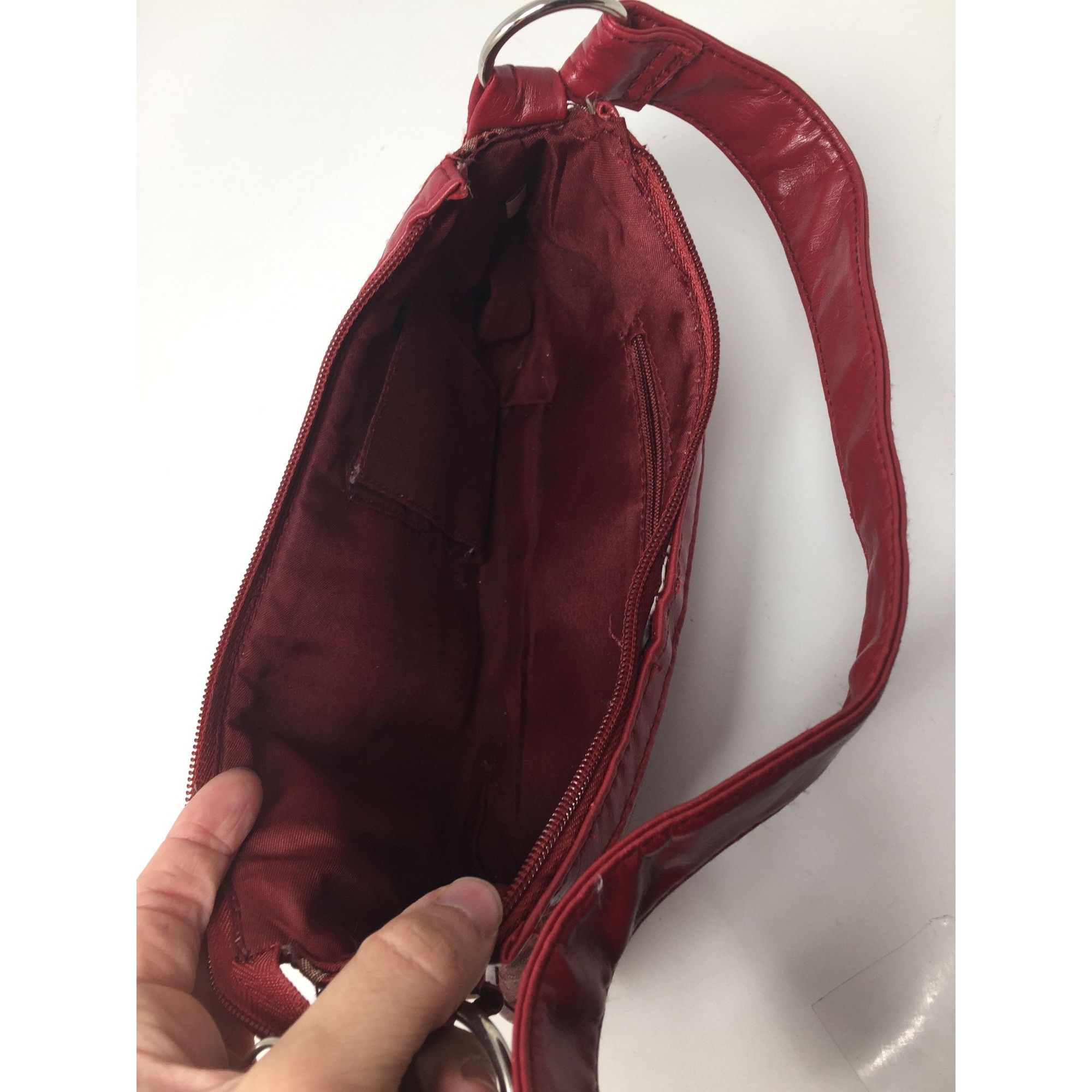 Other Womens Polyester Small Red Zippered Purse with Handle/Strap Size ONE SIZE - 4 Thumbnail