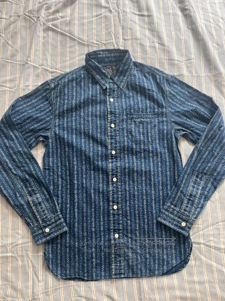 RRL Ralph Lauren RRL Ralph Lauren Classic vintage wheat ear flower blue dye Size US XS / EU 42 / 0 - 2 Thumbnail