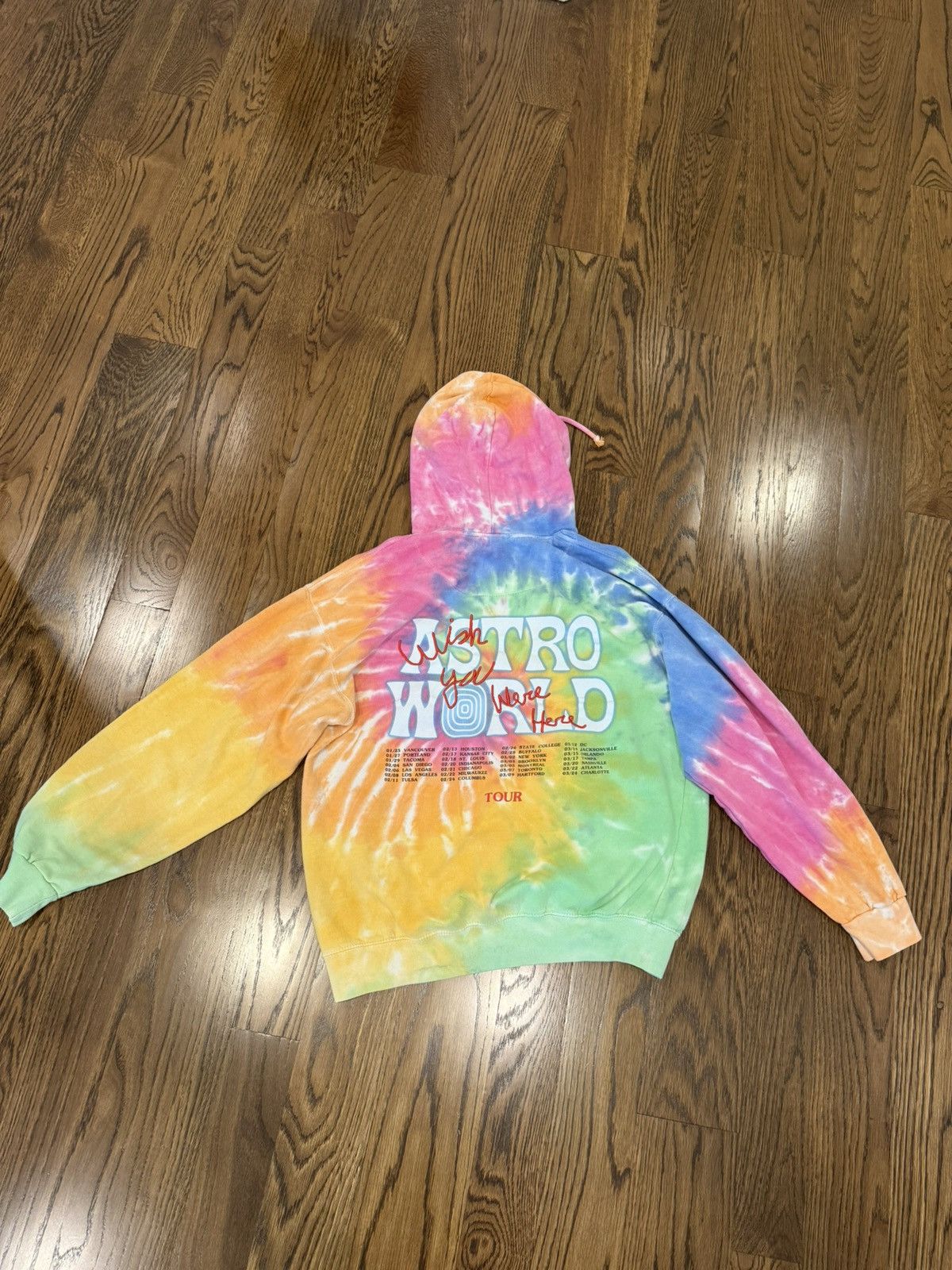 Travis Scott Astroworld Tie Dye Teddy Bear Hoodie Size US M / EU 48-50 / 2 - 4 Thumbnail