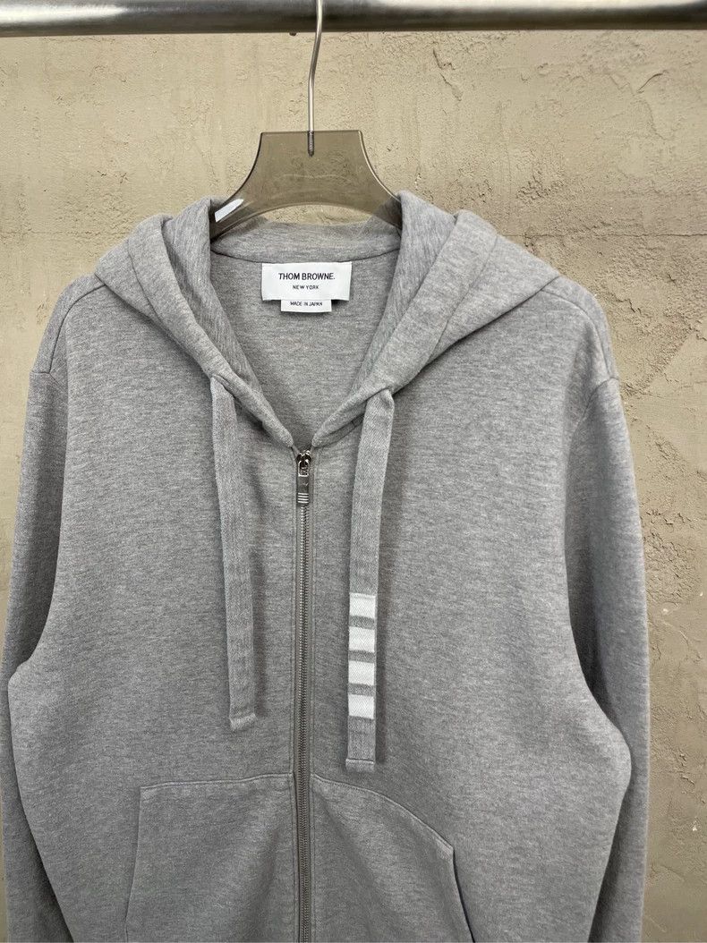 Thom Browne Thom browne Gray drawstring four-stripe zipper jacket 2504 Size US M / EU 48-50 / 2 - 3 Thumbnail