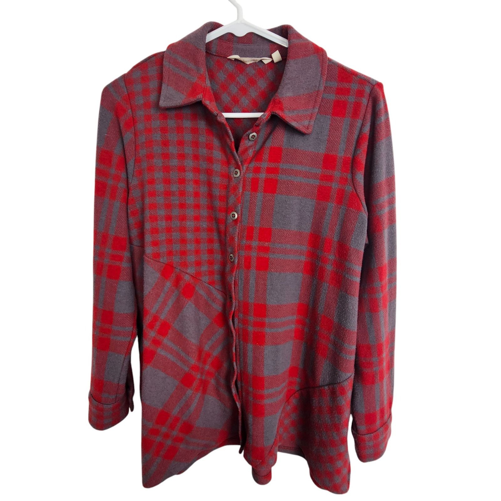 Soft Surroundings Soft Surroundings Womens Paramour Plaid Button Front Shirt Size S / US 4 / IT 40 - 2 Thumbnail
