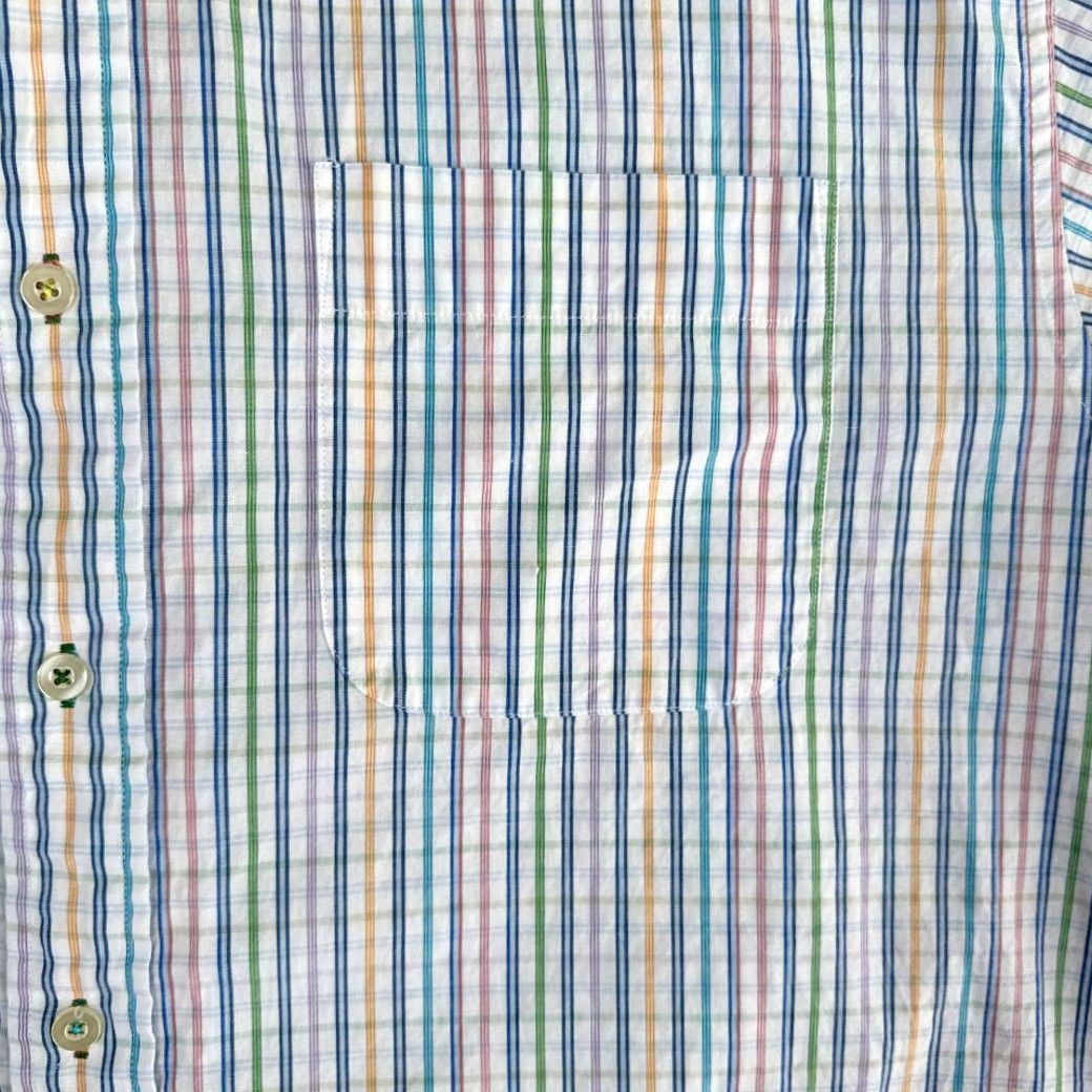 Alexander Julian VINTAGE Colours By Alexander Julian Shirt Adult MEDIUM White Purple Pastel Stripes Y2K Shirt Size US M / EU 48-50 / 2 - 4 Thumbnail