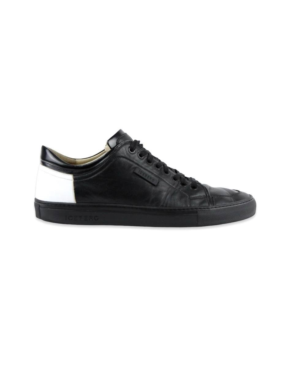 Iceberg ICEBERG Black leather sneakers Size US 11 / EU 44 - 1 Thumbnail