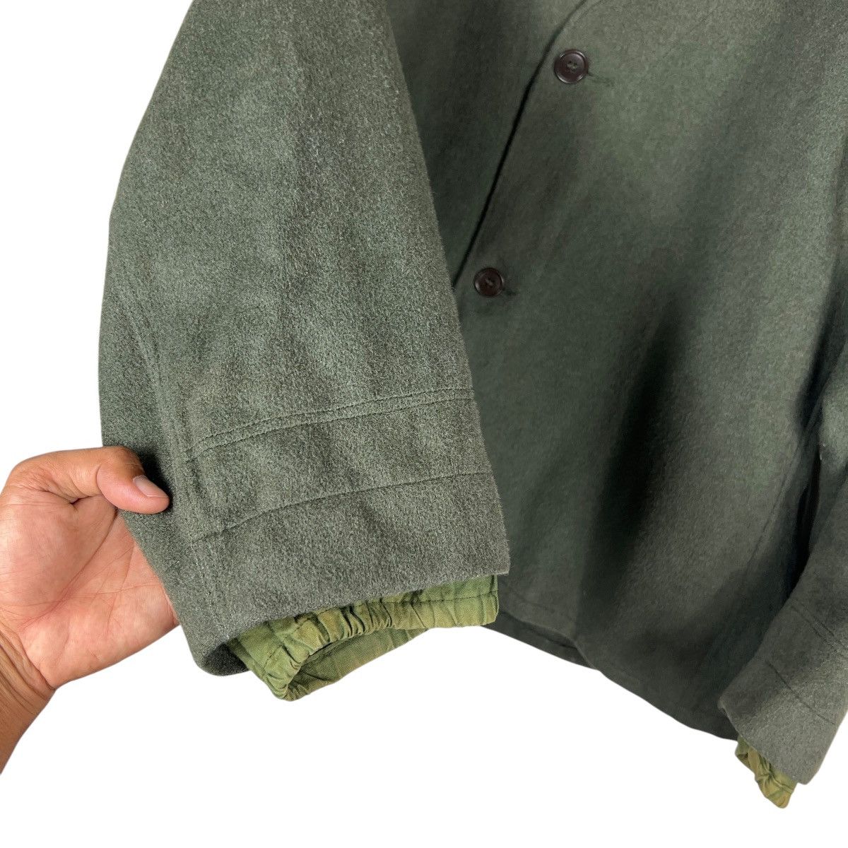 FrenchTrotters × Vintage 🔥 VINTAGE DEBOSQUE PAUWELS FRENCH MILITARY WOOL LINER JACKET Size US L / EU 52-54 / 3 - 7 Thumbnail