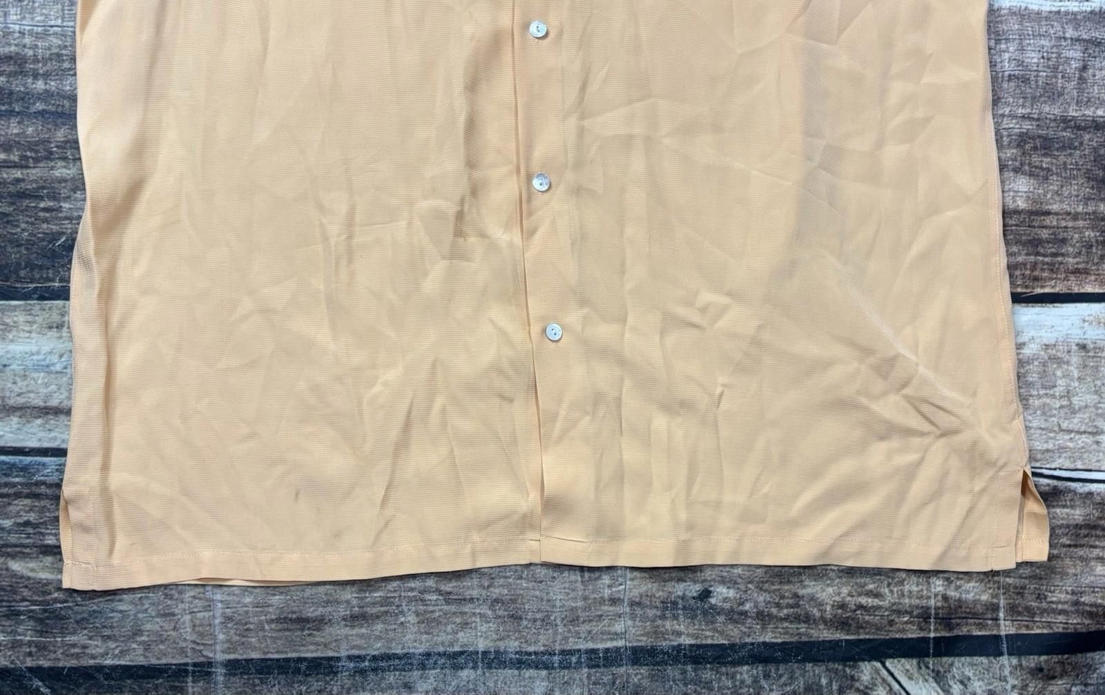 Alfani VTG Alfani Silk Shirt Mens XL Short Sleeve Button Up Orange Size US XL / EU 56 / 4 - 6 Thumbnail