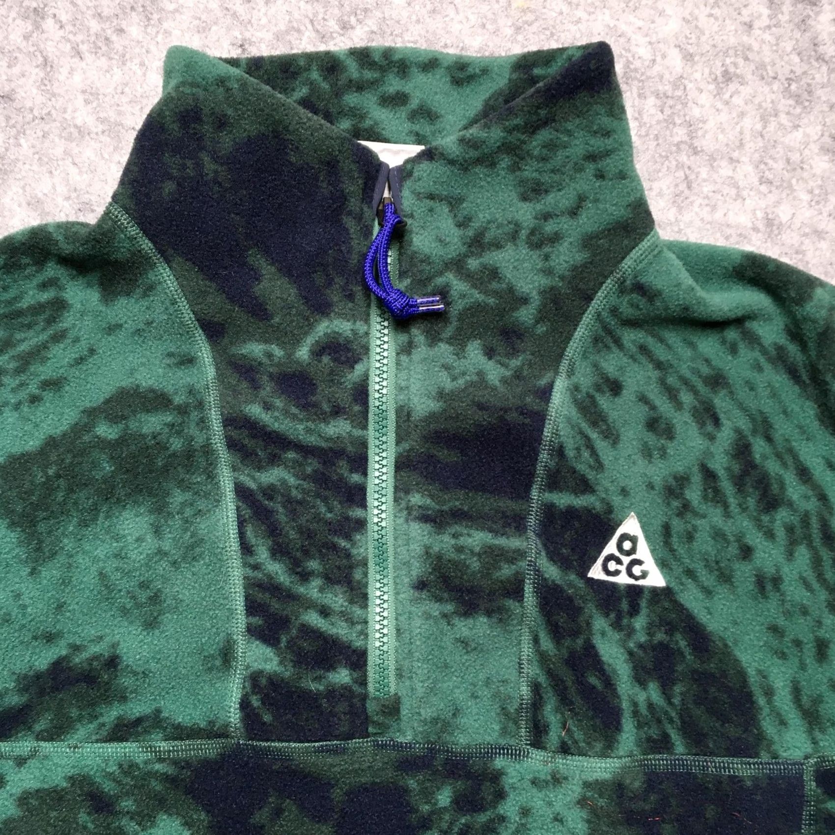 Nike Nike ACG Polartec Wolf Tree Fleece Pullover Mens S Green Camouflage 1/4 Zip Wool? Size US S / EU 44-46 / 1 - 5 Thumbnail