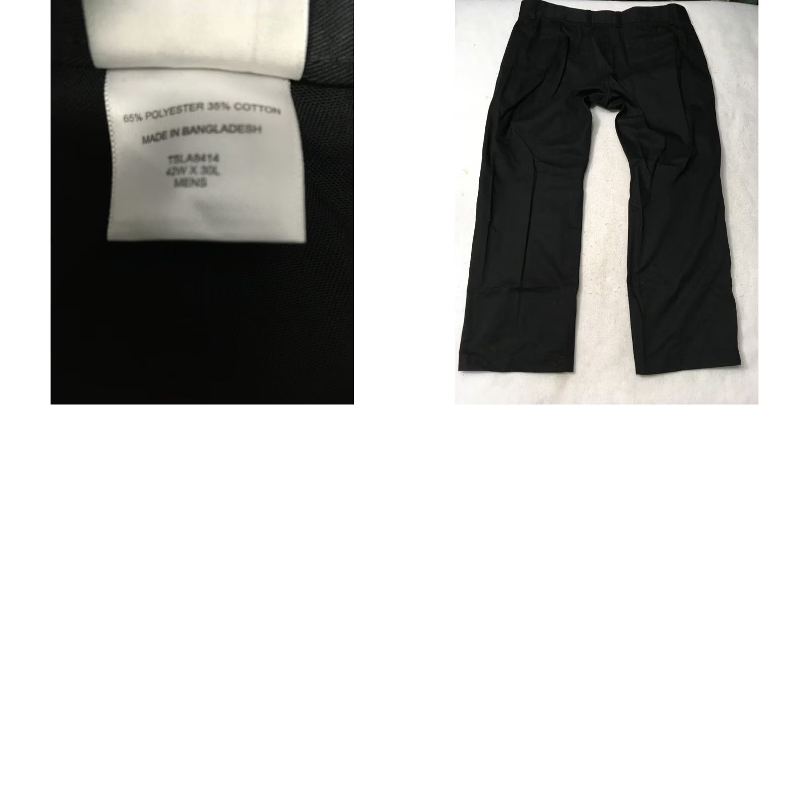 Vintage Tesla Pants Men's Size 42 X 30 Black Flat Front Chino Work Uniform Size US 42 / EU 58 - 8 Thumbnail
