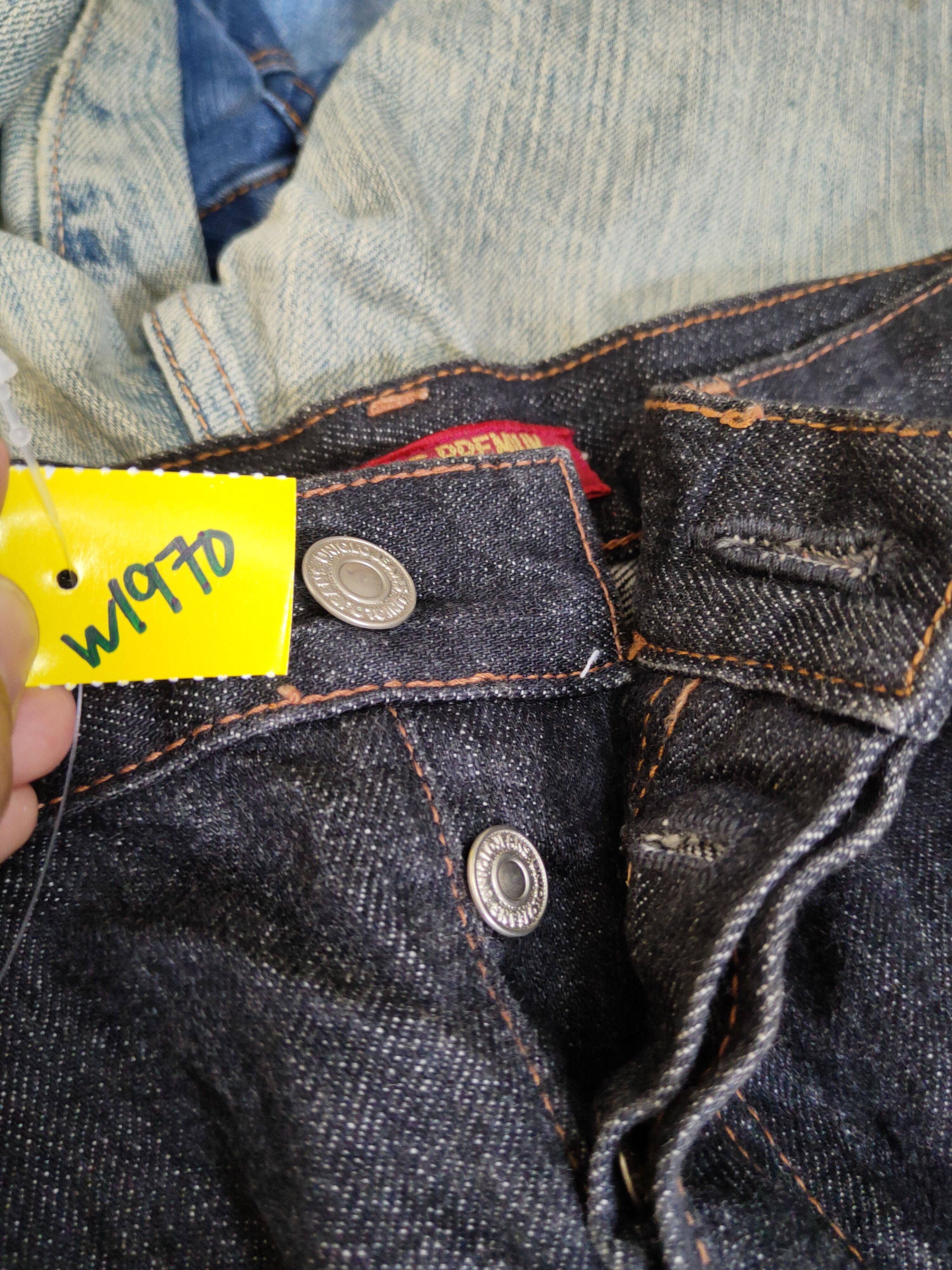 Japanese Brand Uniqlo japan patchwork Distressed Ripped denim Jeans #W1970 Size US 35 - 18 Thumbnail