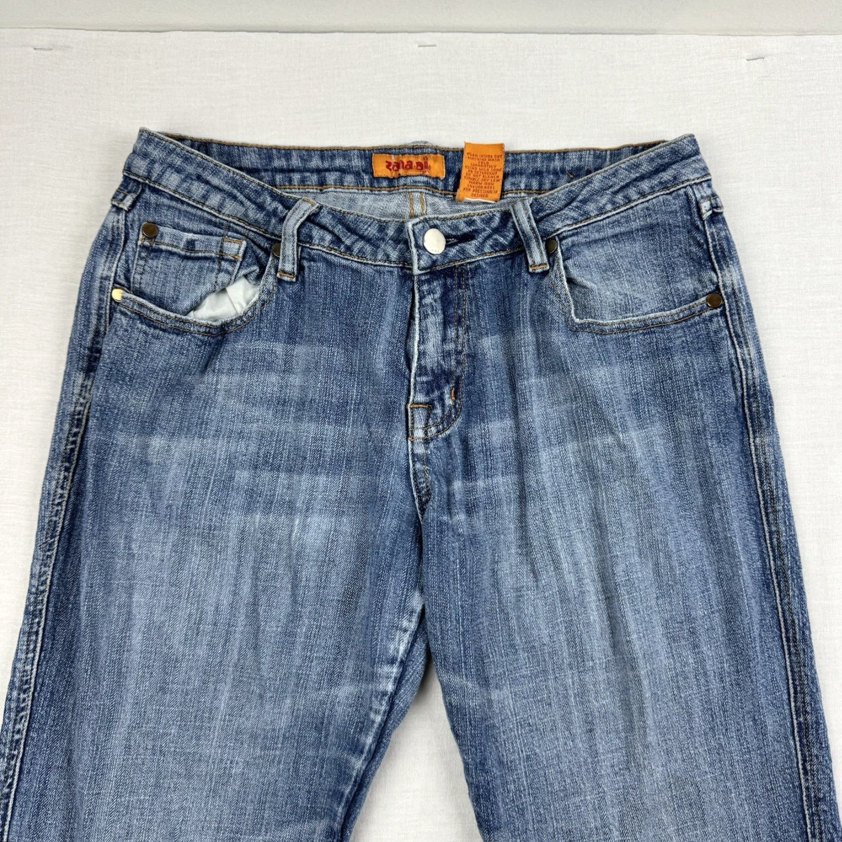 Denime VINTAGE Zana Di Jeans Womens 11 Blue Flared Hipster Grunge Punk Y2K Denim Pants Jeans Size 32" / US 10 / IT 46 - 2 Thumbnail