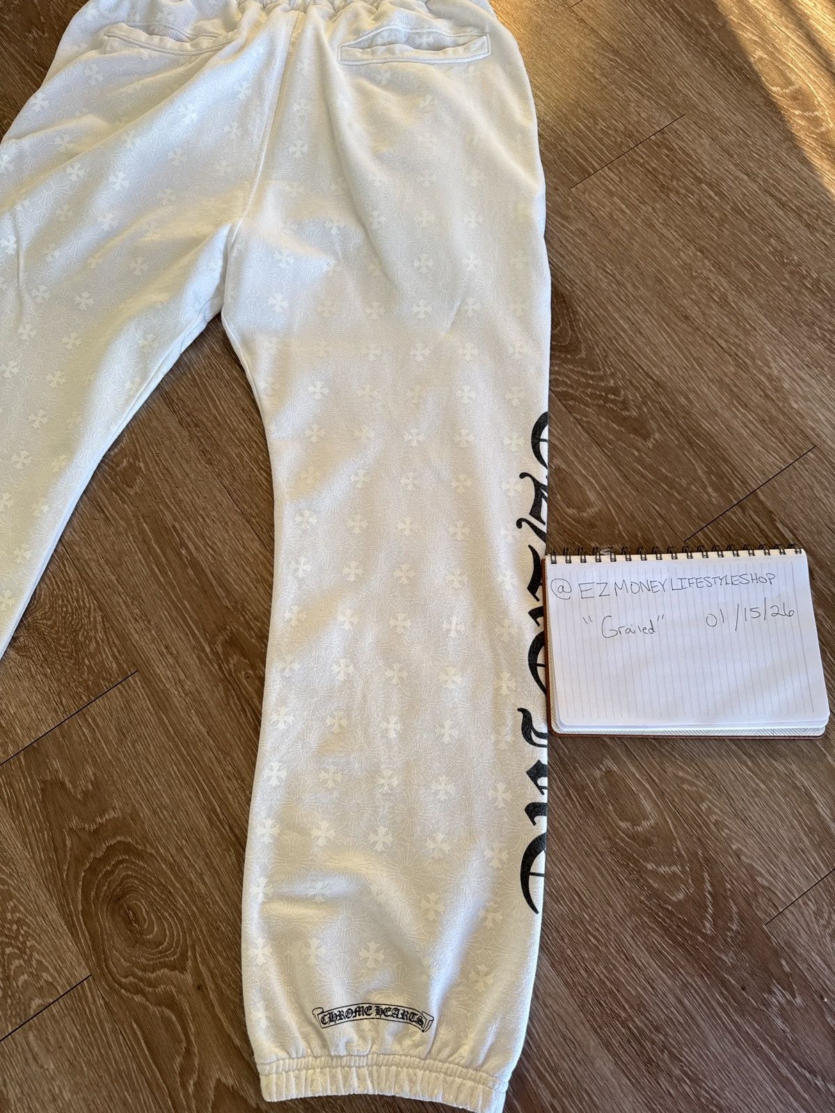 Chrome Hearts Chrome Hearts White Cross Sweat Pants XL Size US 34 / EU 50 - 4 Thumbnail