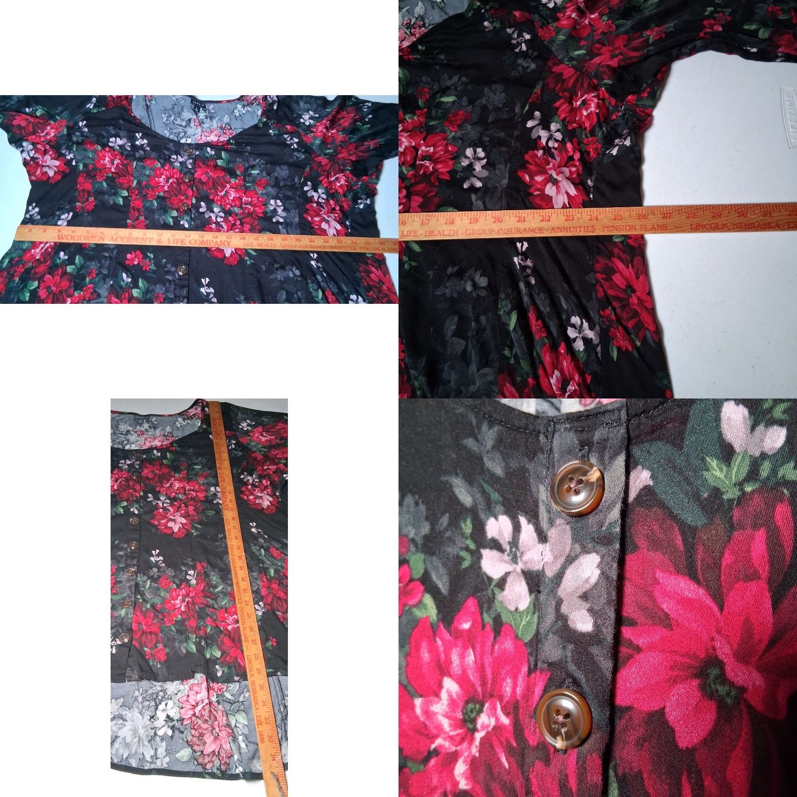 Torrid Torrid Plus Size 5X Blouse Black Floral Button Up Long Sleeve Size XXL / US 16-18 / IT 52-54 - 8 Thumbnail