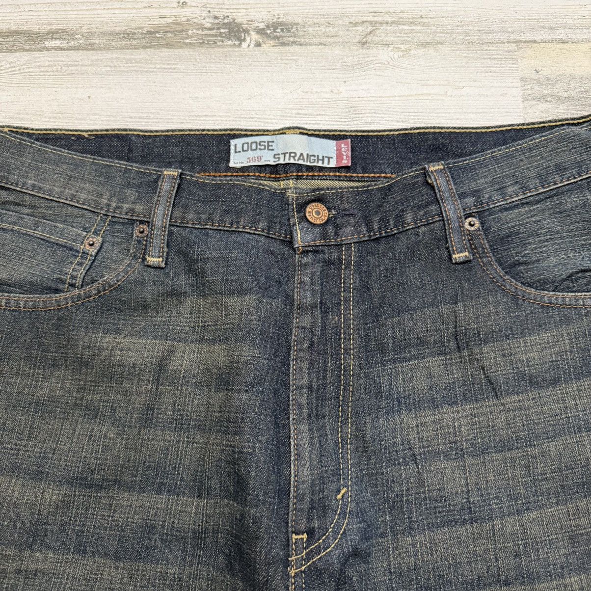Levi's Y2K Levi’s 569 Dark Blue Baggy Wide Denim Shorts Jorts 36 Size US 36 / EU 52 - 6 Thumbnail