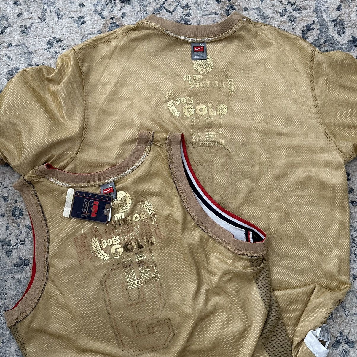 Nike × USA Olympics × Vintage Vintage Nike Team USA Dream Team Olympic Gold Jersey Bundle Size US XL / EU 56 / 4 - 5 Thumbnail