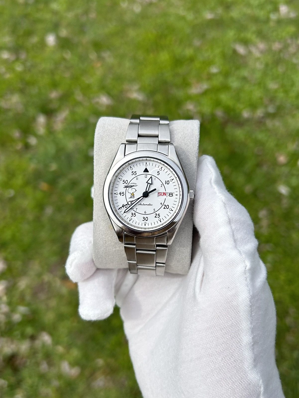 Seiko 5 Watch Automatic Mechanical Japan Made 2000's in White, Men's