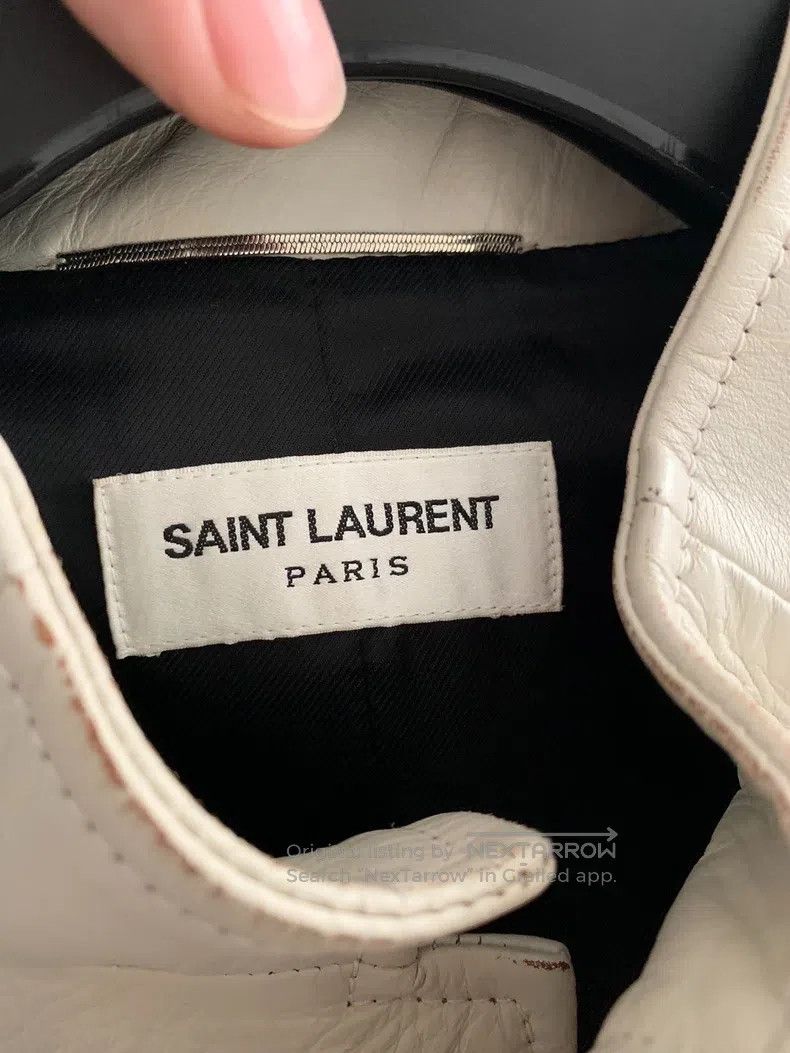 Saint Laurent Paris Saint Laurent Paris Distressed Vintage Court Leather Jacke Size US S / EU 44-46 / 1 - 3 Thumbnail