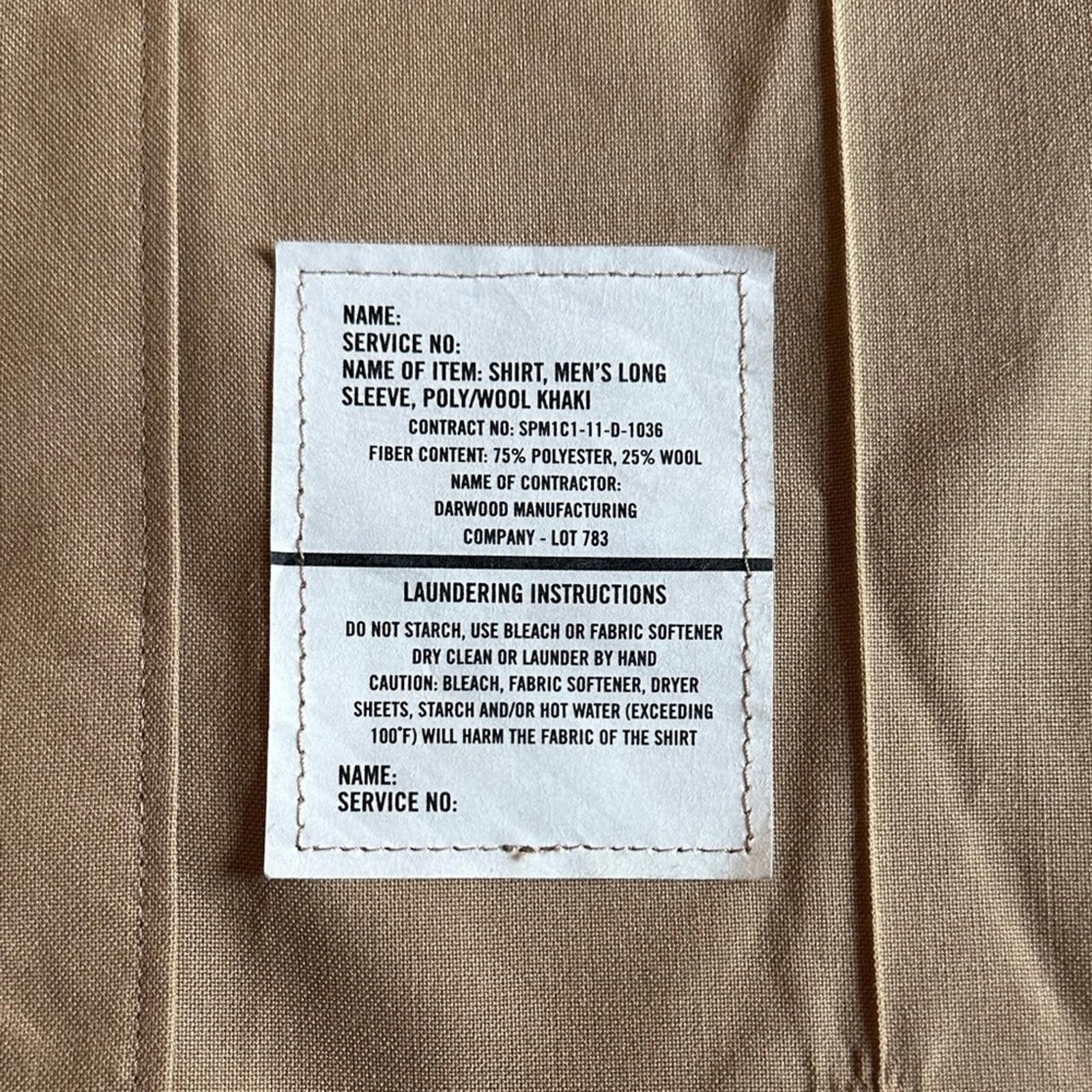 Other USMC Wool Long Sleeve Tan Military Button Down 14 x 31 Khaki Size US S / EU 44-46 / 1 - 3 Thumbnail