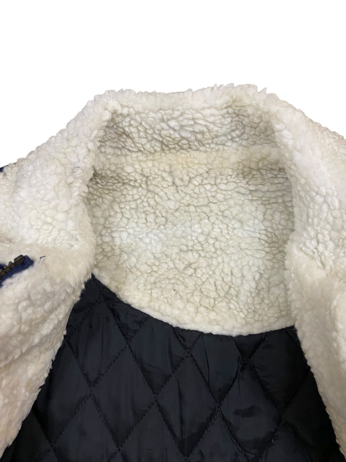 Mizuno Vtg Mizuno Japan Aviator Sherpa Jacket - Navy Blue Size US L / EU 52-54 / 3 - 9 Thumbnail
