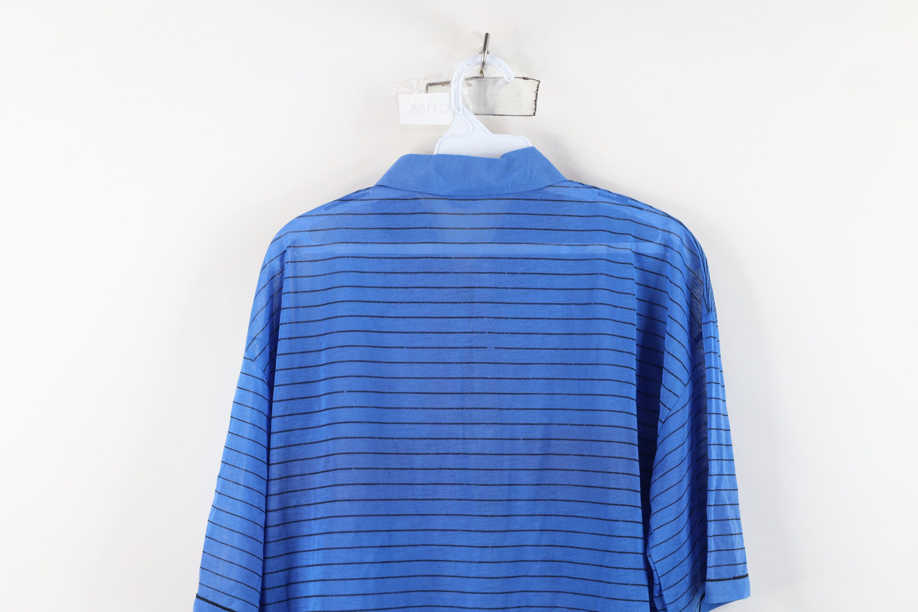 Vintage Vintage 90s Streetwear Paper Thin Striped Collared Golf Polo Size US L / EU 52-54 / 3 - 12 Thumbnail
