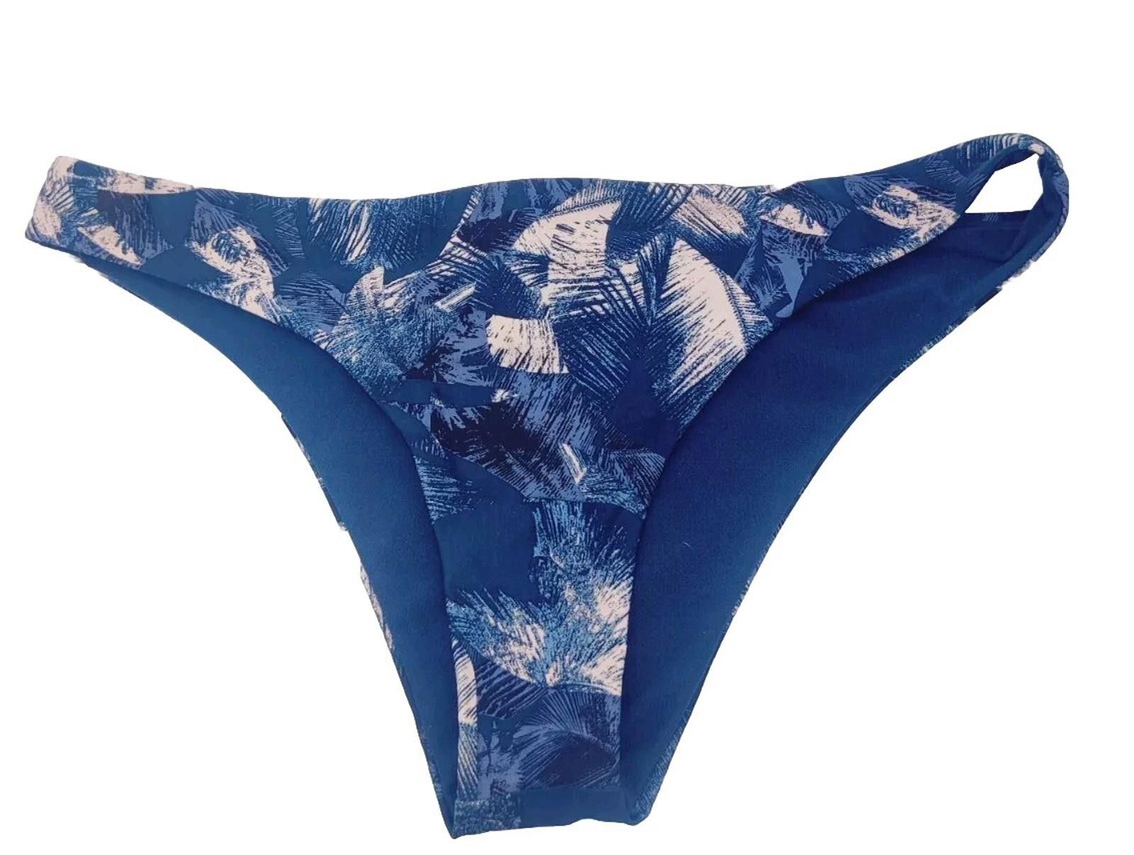 Royal Robbins Roxy Bikini Bottom Blue Tropical Leaves Swim Suit Size Large Size ONE SIZE - 1 Thumbnail