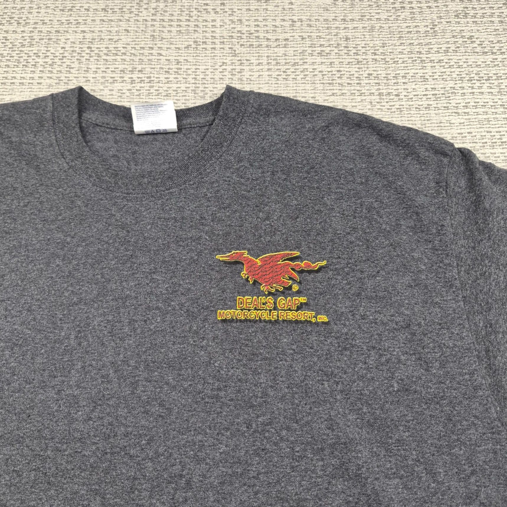 Port & Company Port & Company Shirt Mens 2XL Gray Dragon Motorcycle Biker Tee I Survived Graphic 90s Size US XXL / EU 58 / 5 - 6 Thumbnail