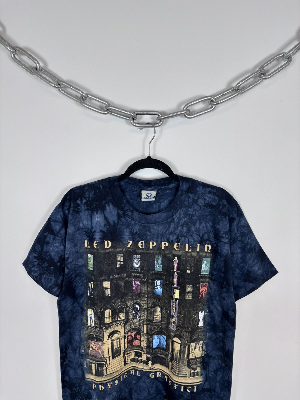 Liquid Blue Vintage Led Zeppelin Physical Graffiti Album T-Shirt Tee Size US M / EU 48-50 / 2 - 2 Thumbnail