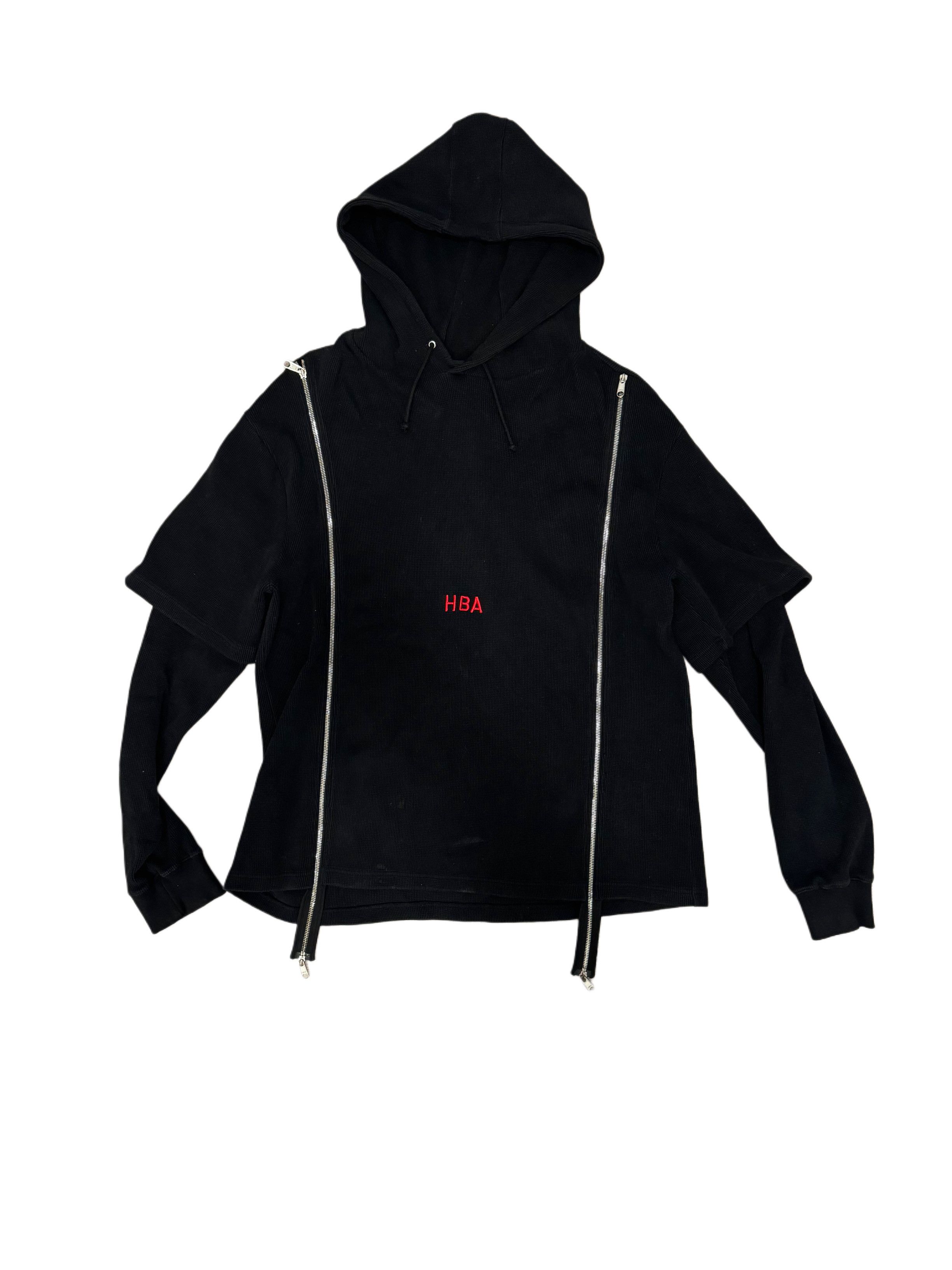 Hood By Air (HBA) Logo's Double Zipper T-shirt XS.